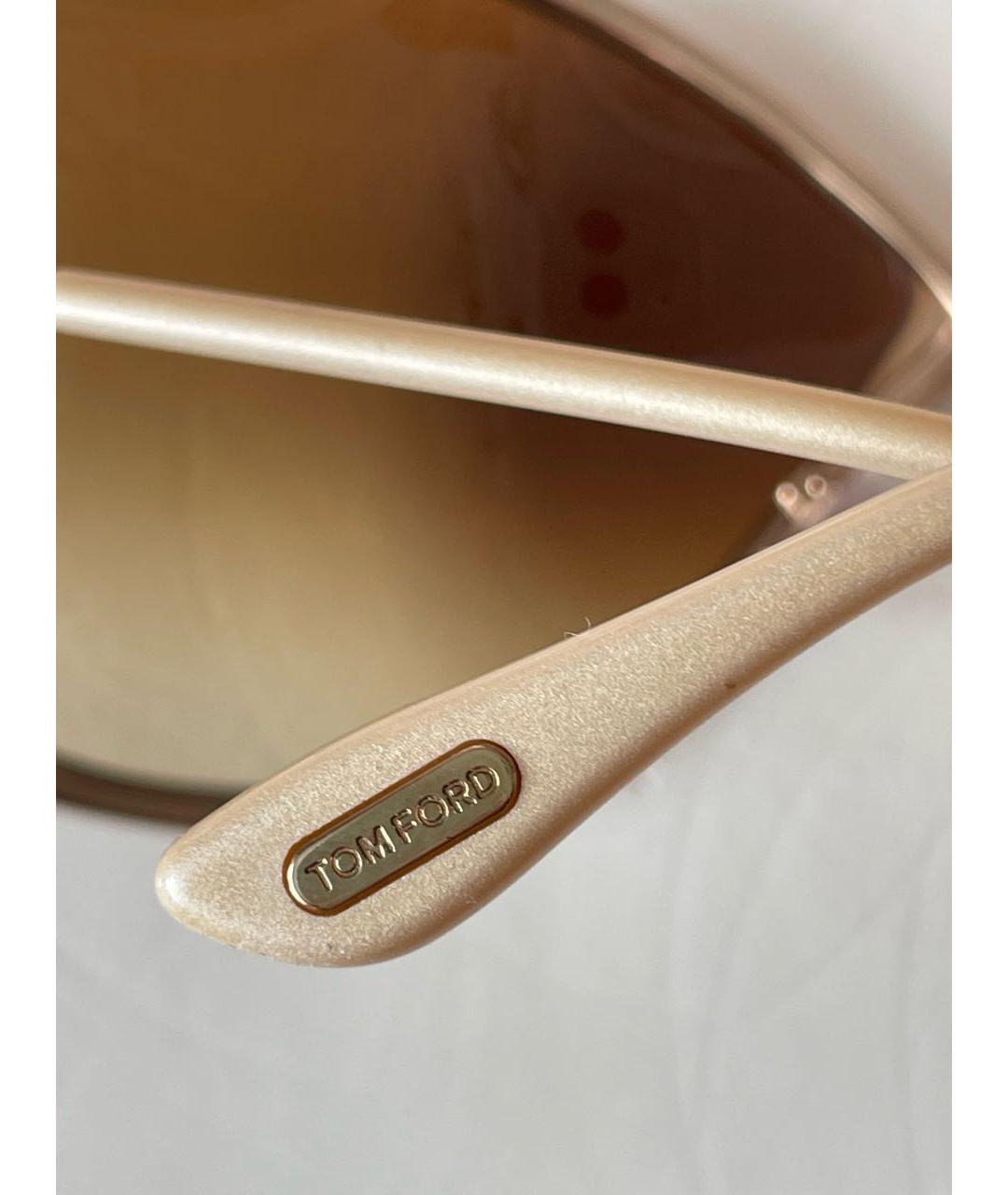 TOM FORD Коричневые металлические солнцезащитные очки, фото 5