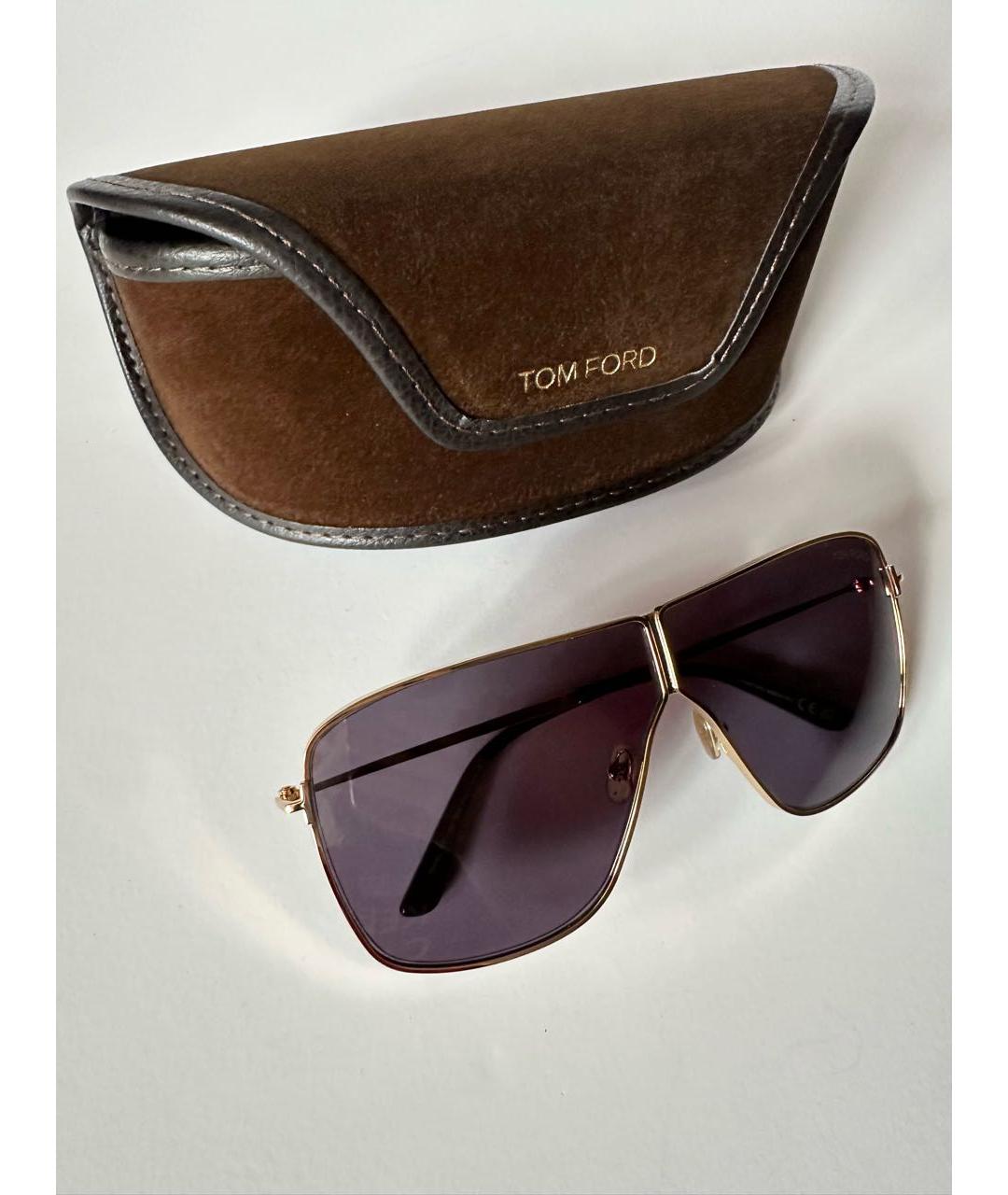 TOM FORD Серые металлические солнцезащитные очки, фото 3