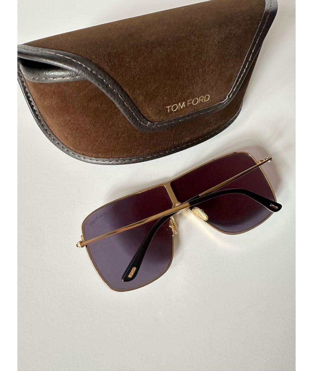 TOM FORD Серые металлические солнцезащитные очки, фото 4