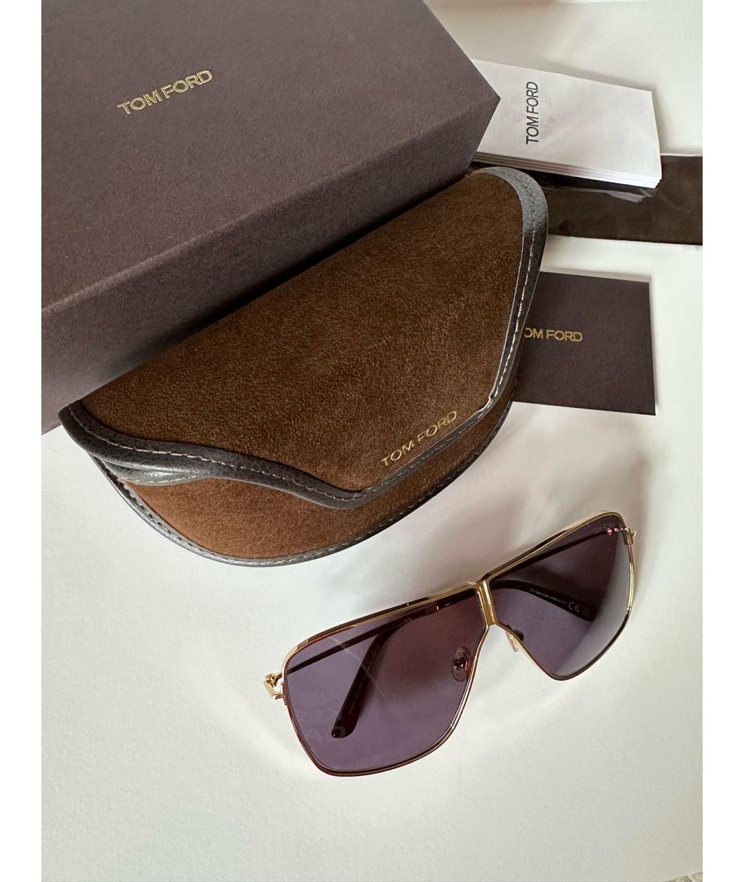 TOM FORD Серые металлические солнцезащитные очки, фото 5