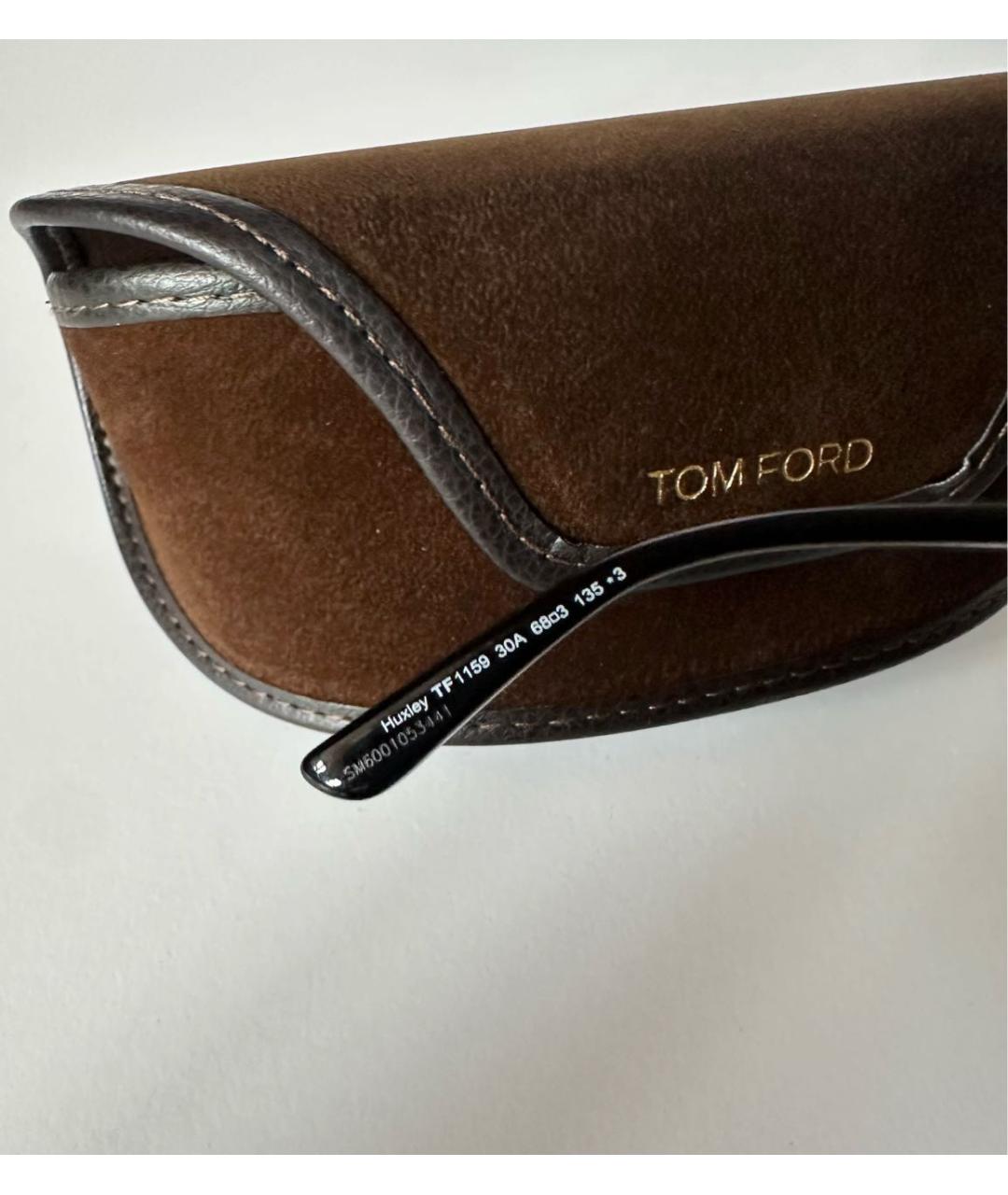 TOM FORD Серые металлические солнцезащитные очки, фото 8