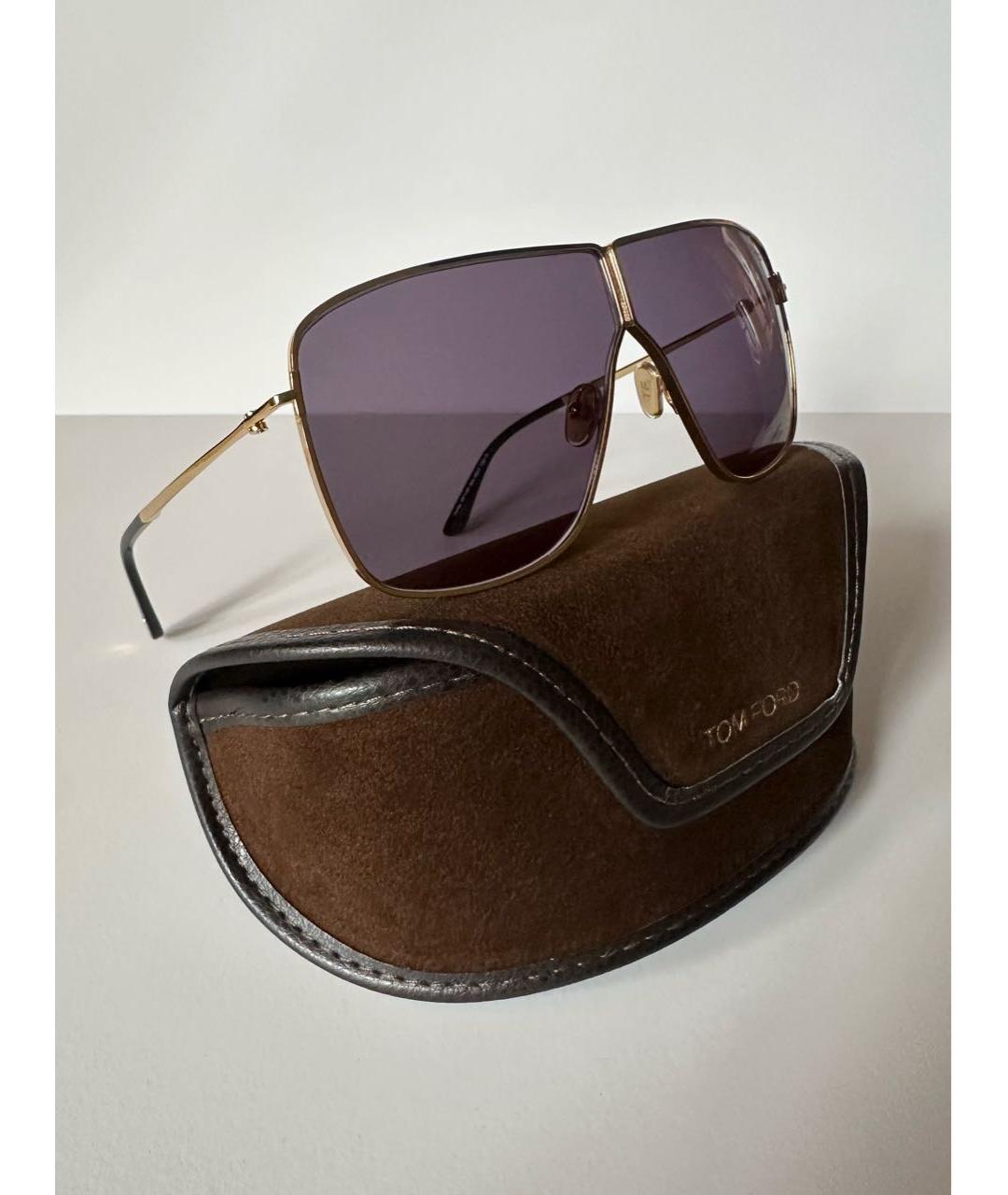 TOM FORD Серые металлические солнцезащитные очки, фото 6