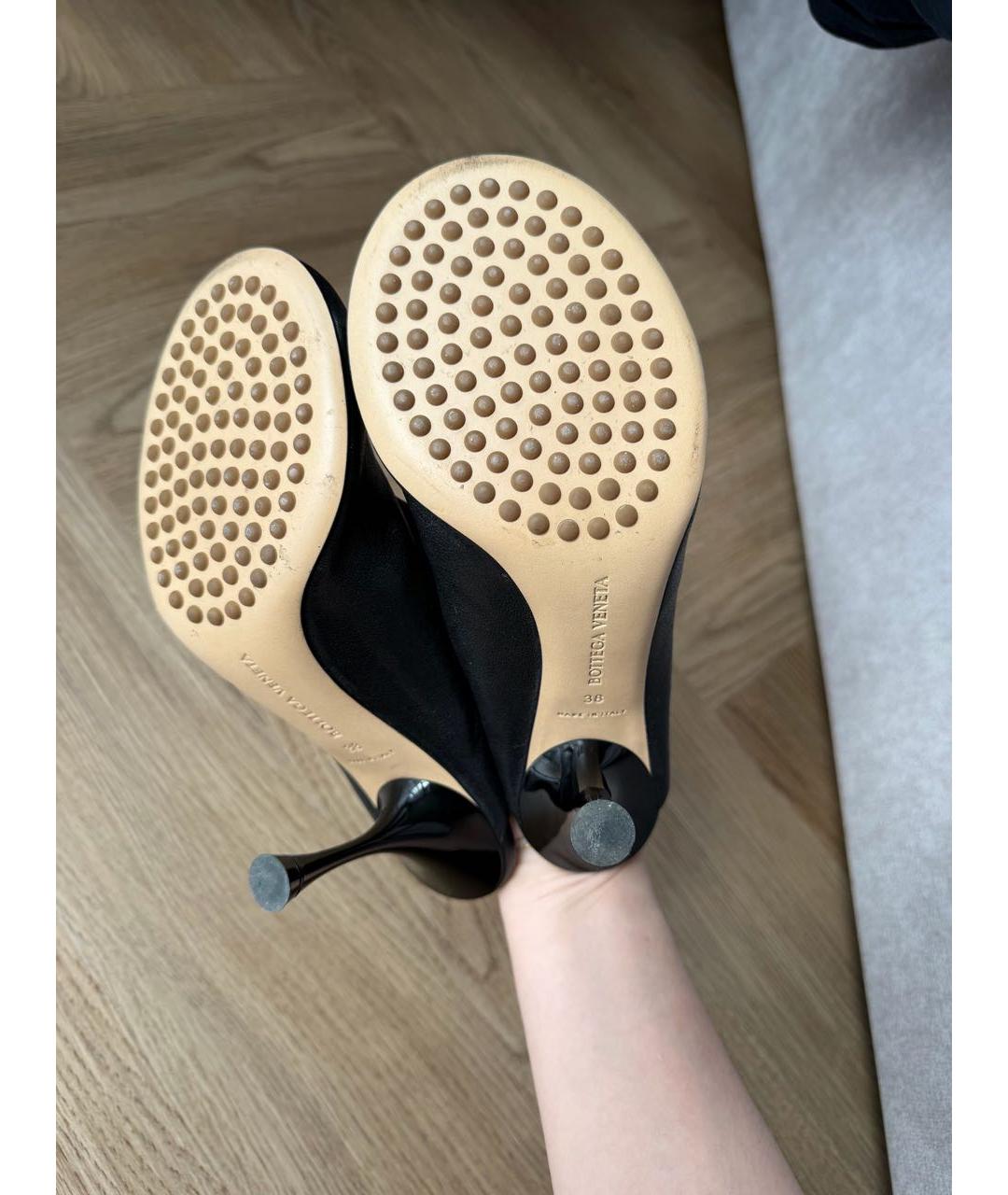 BOTTEGA VENETA Черные кожаные мюли, фото 6