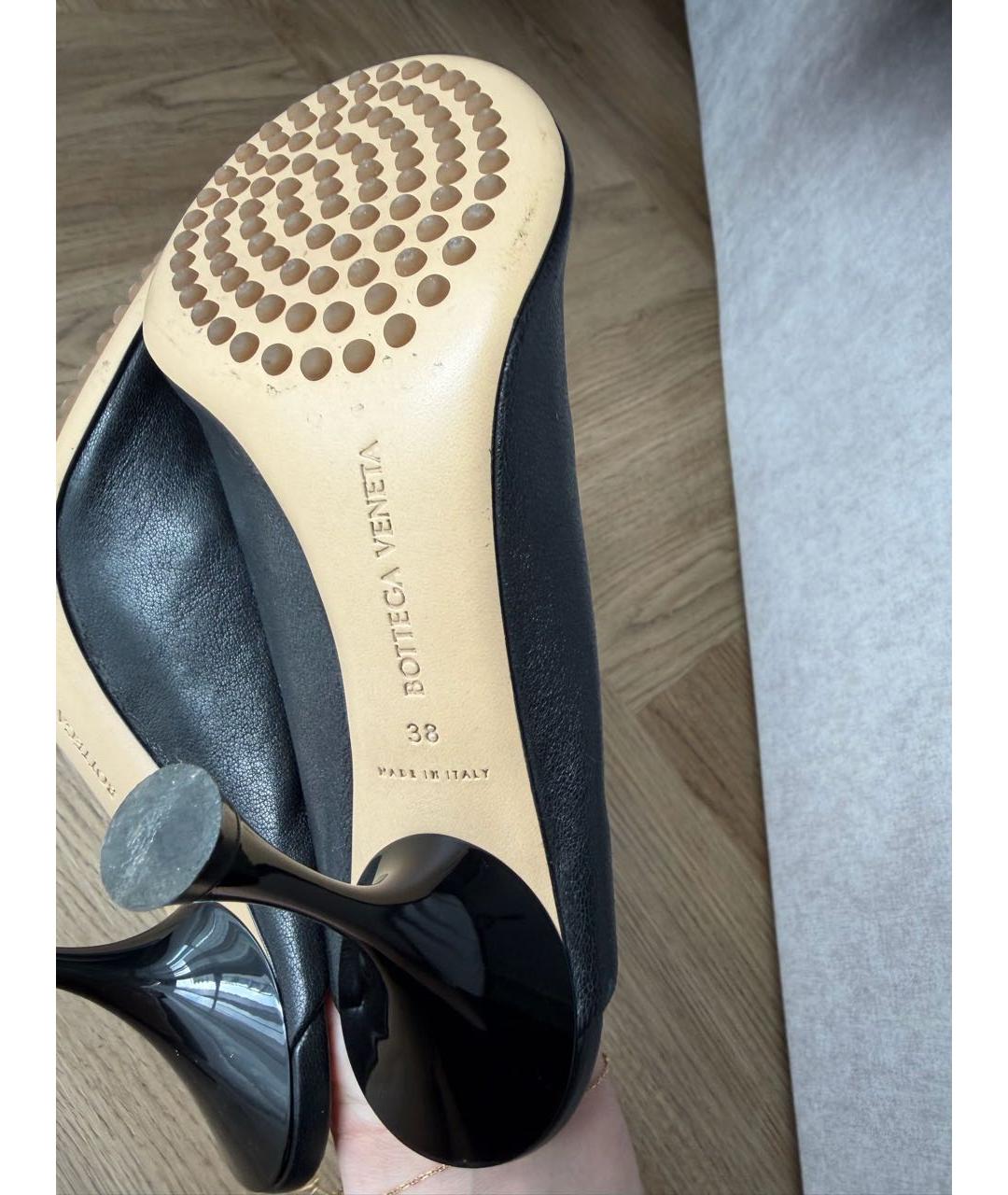 BOTTEGA VENETA Черные кожаные мюли, фото 7