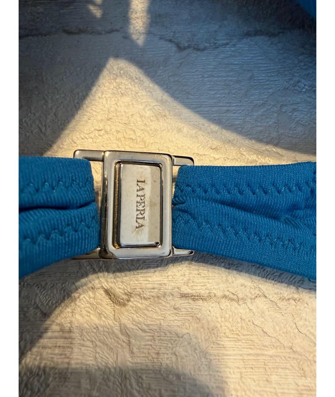 LA PERLA Синий полиамидовый купальник, фото 5