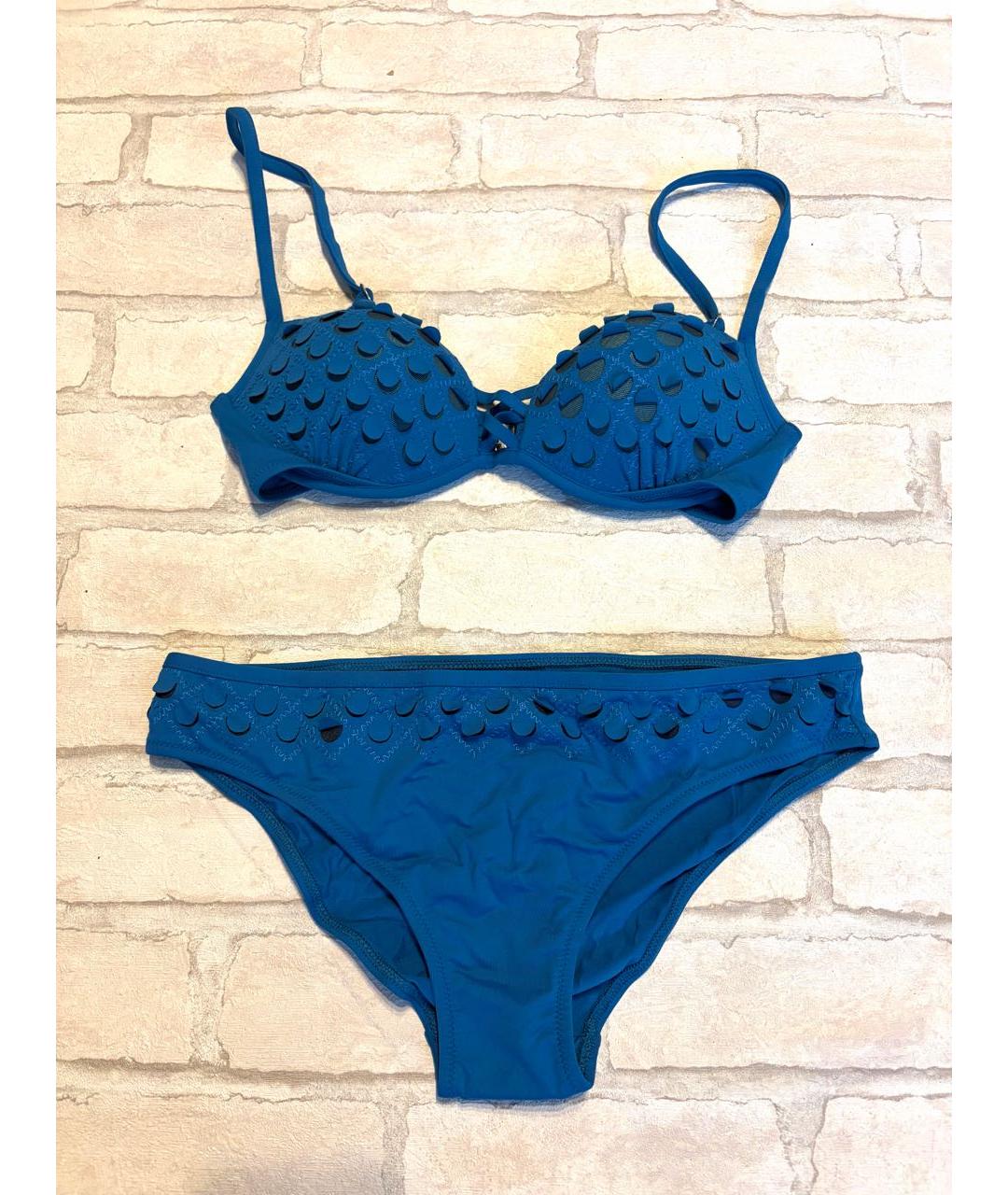 LA PERLA Синий полиамидовый купальник, фото 9