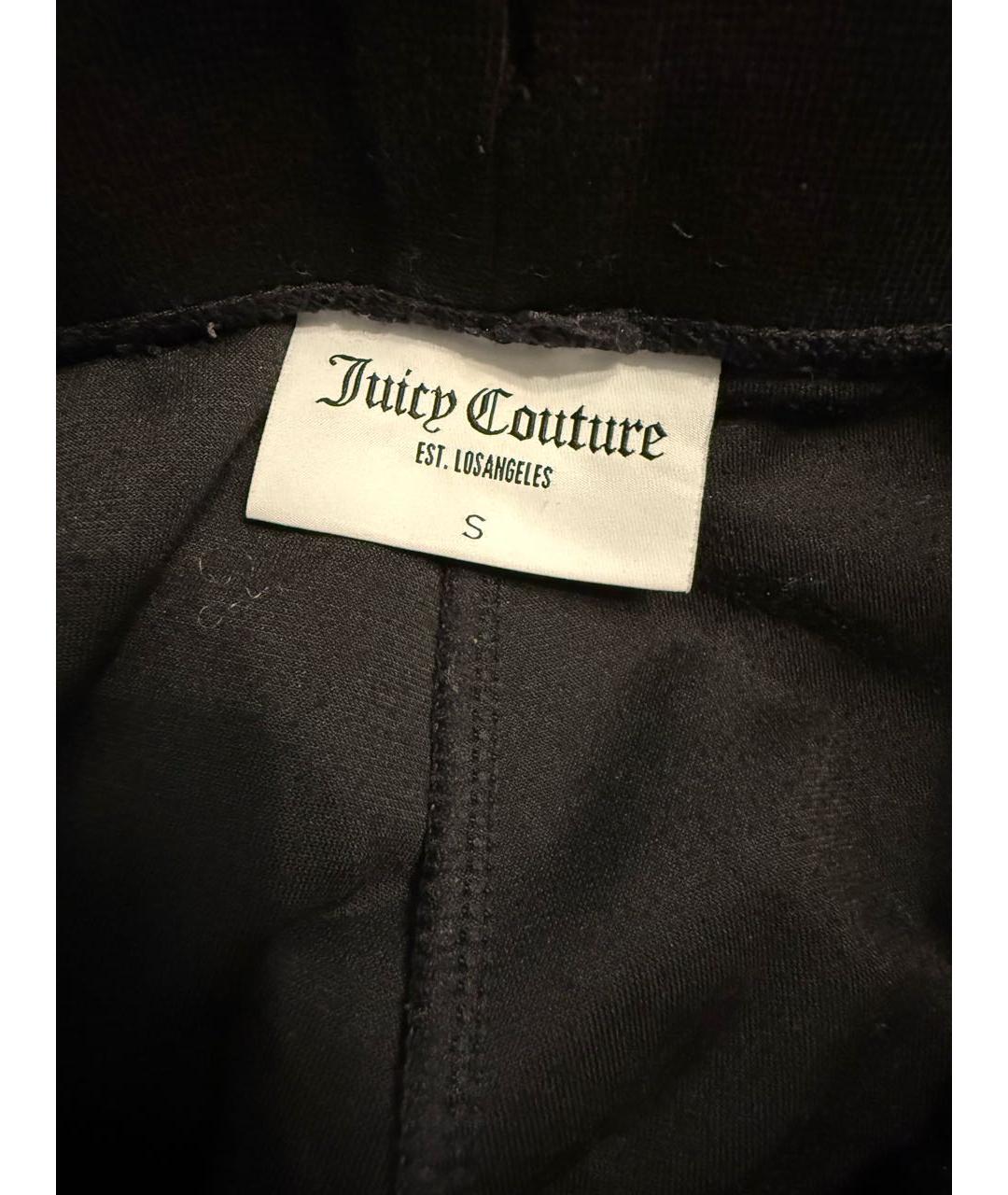 JUICY COUTURE Черные полиэстеровые спортивные брюки и шорты, фото 3