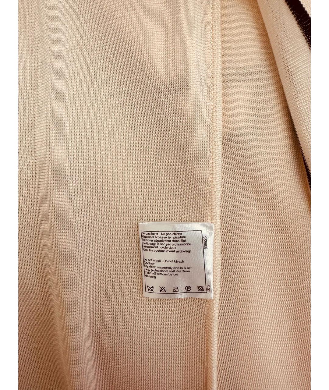 CHANEL Бежевый вискозный кардиган, фото 2