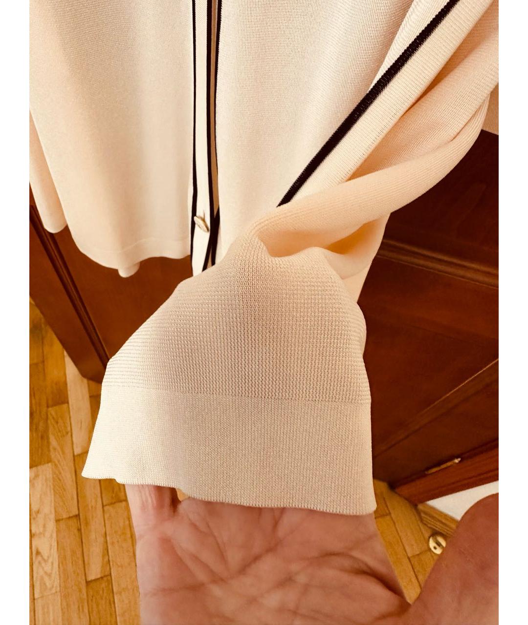 CHANEL Бежевый вискозный кардиган, фото 4