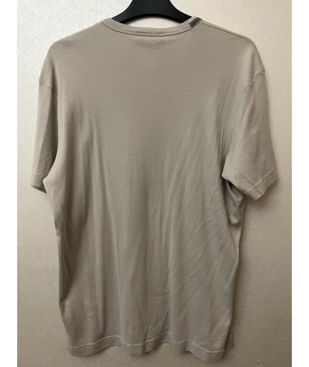 DOLCE&GABBANA Серая хлопковая футболка, фото 2