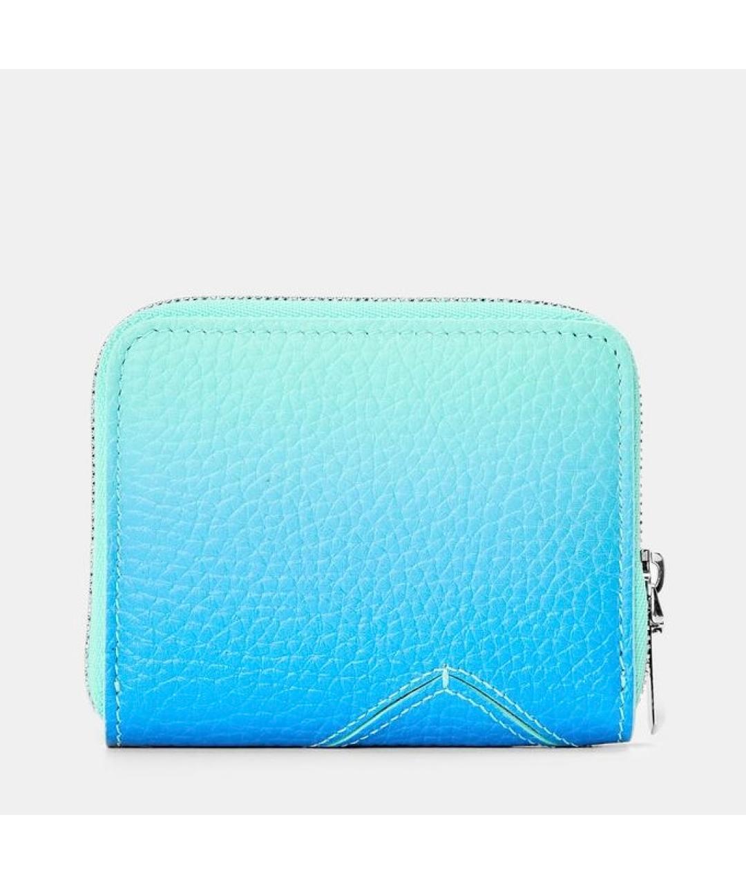 TIFFANY&CO Бирюзовый кожаный кошелек, фото 2