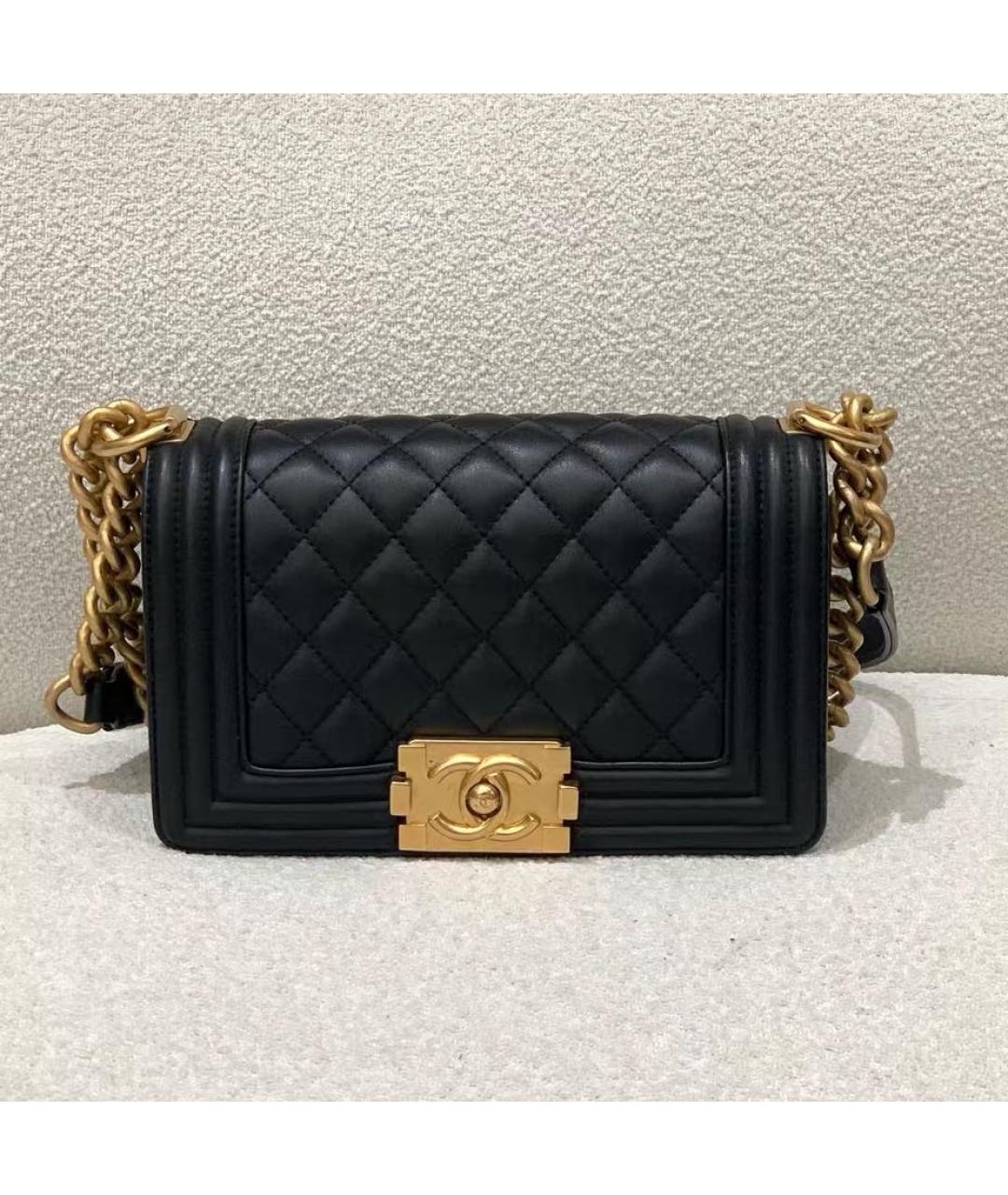 CHANEL Черная кожаная сумка через плечо, фото 8