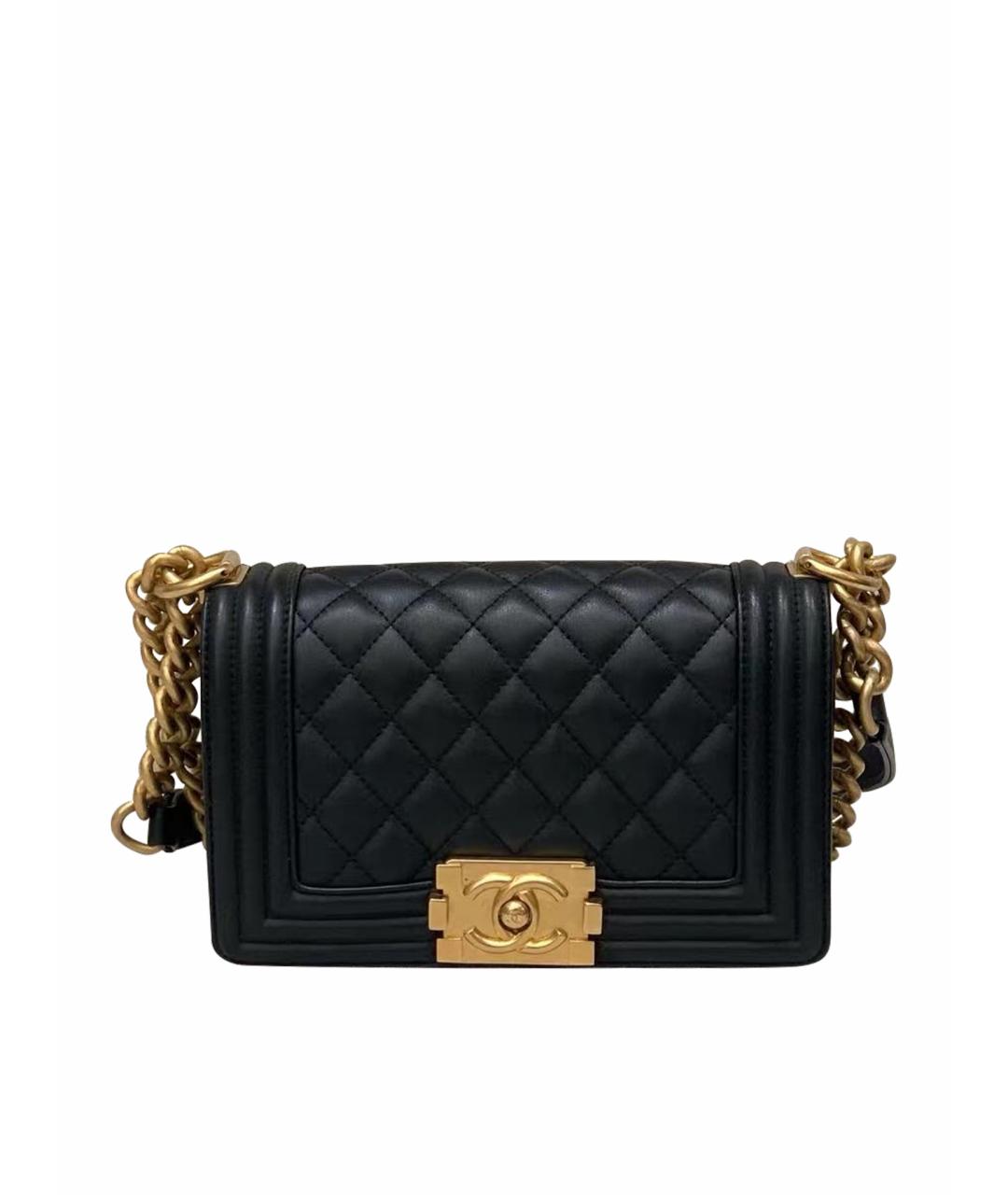 CHANEL Черная кожаная сумка через плечо, фото 1