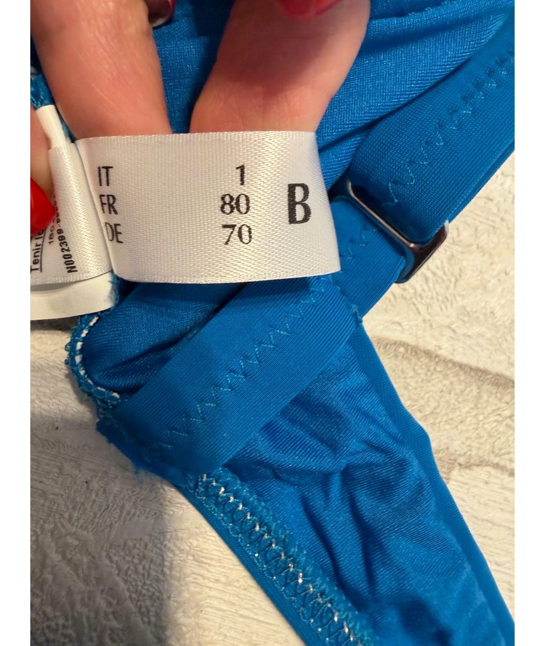 LA PERLA Синий полиамидовый купальник, фото 8