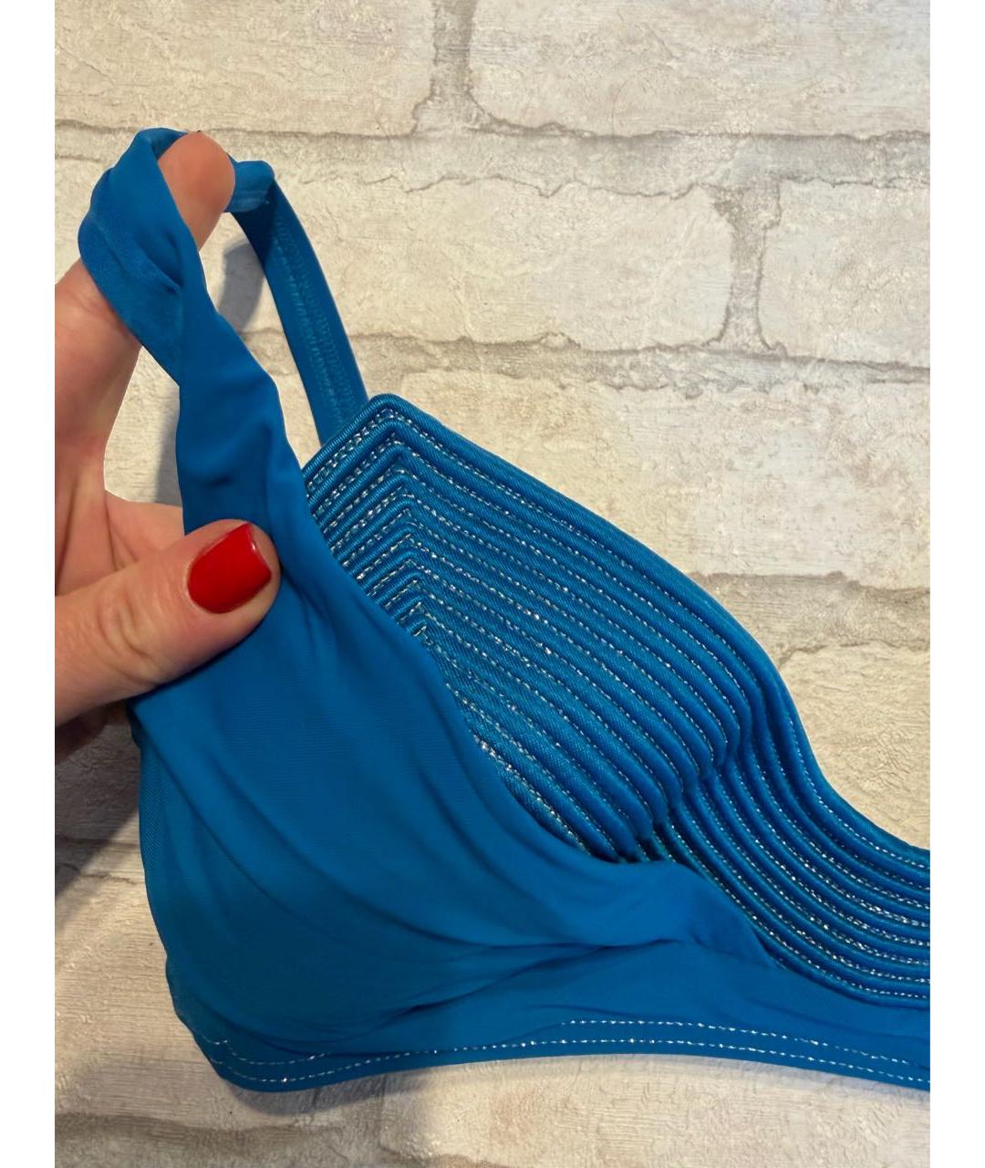 LA PERLA Синий полиамидовый купальник, фото 6