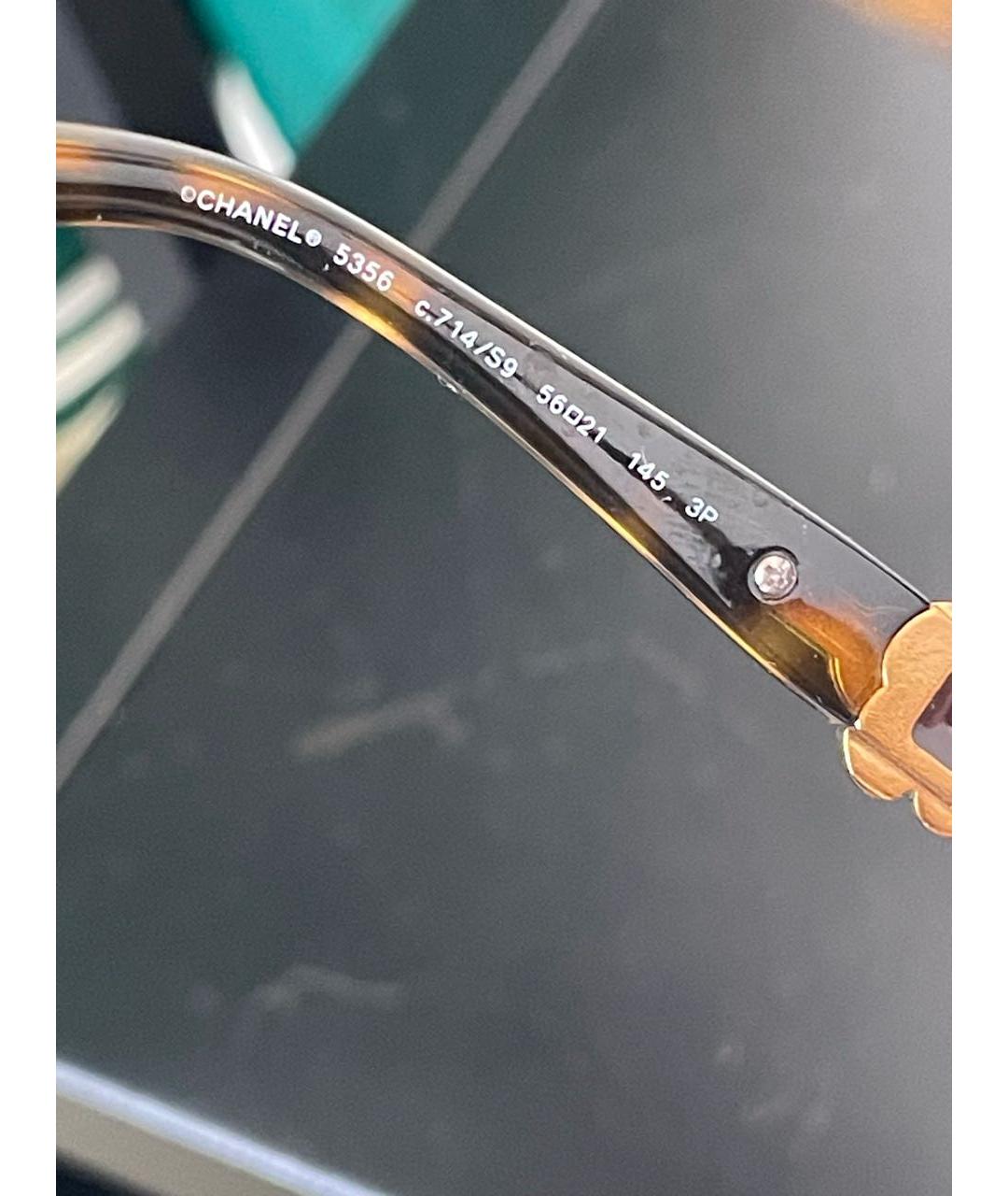 CHANEL Коричневые пластиковые солнцезащитные очки, фото 6