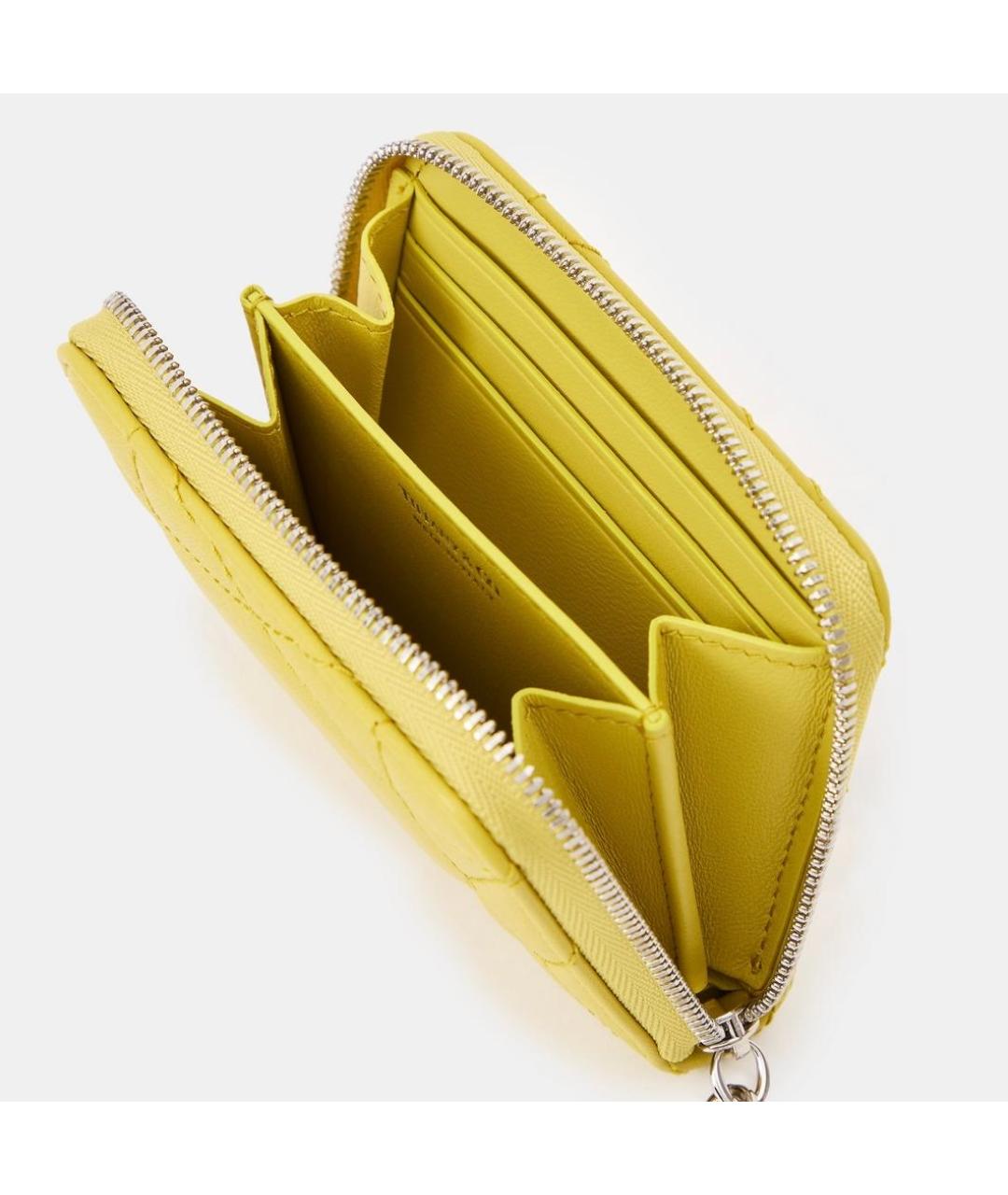TIFFANY&CO Желтый кожаный кошелек, фото 3