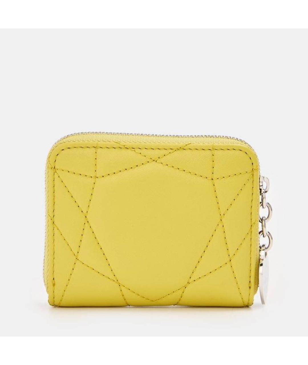 TIFFANY&CO Желтый кожаный кошелек, фото 2