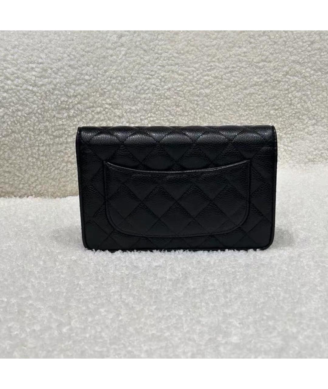 CHANEL Черная кожаная сумка через плечо, фото 3