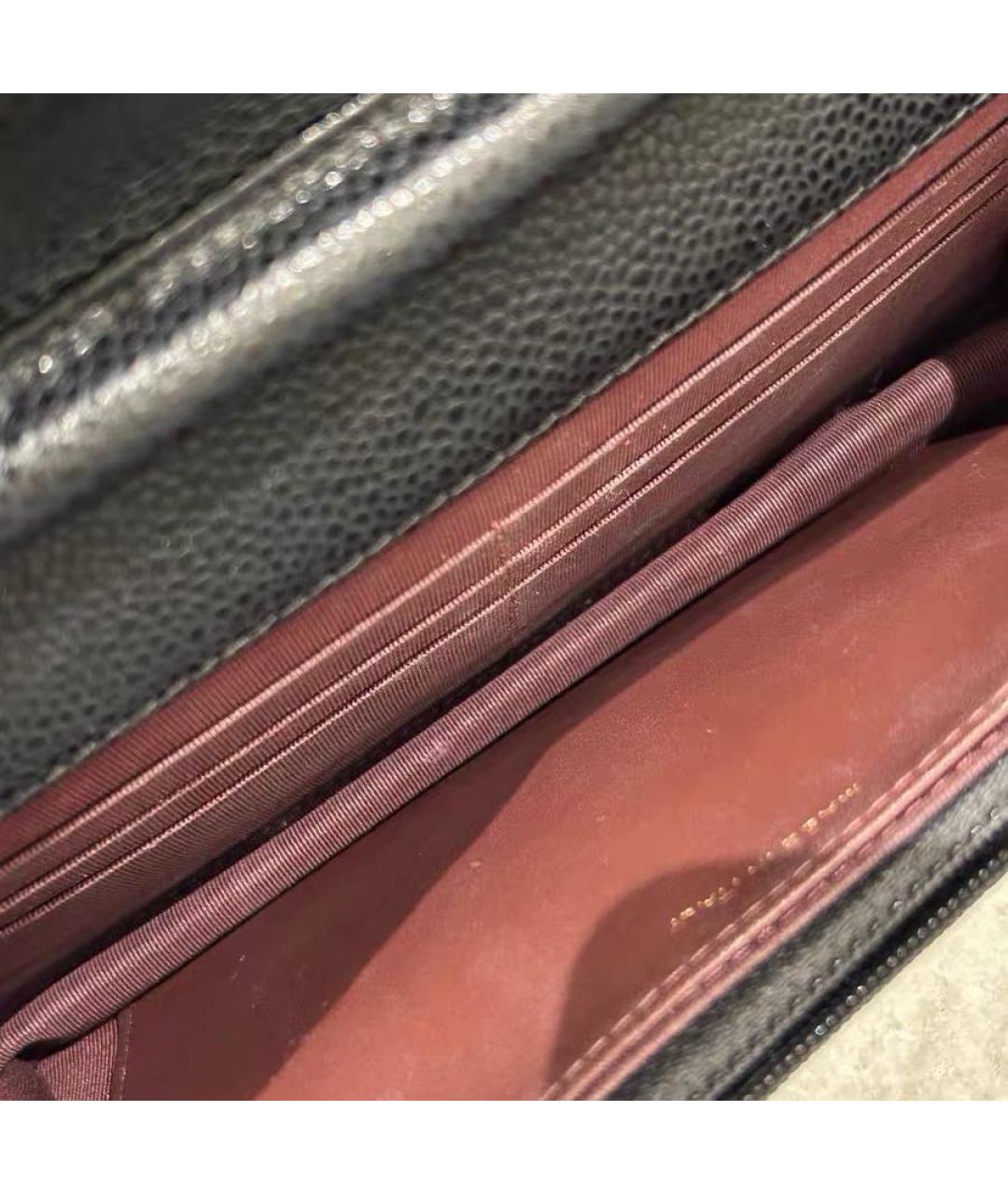 CHANEL Черная кожаная сумка через плечо, фото 6