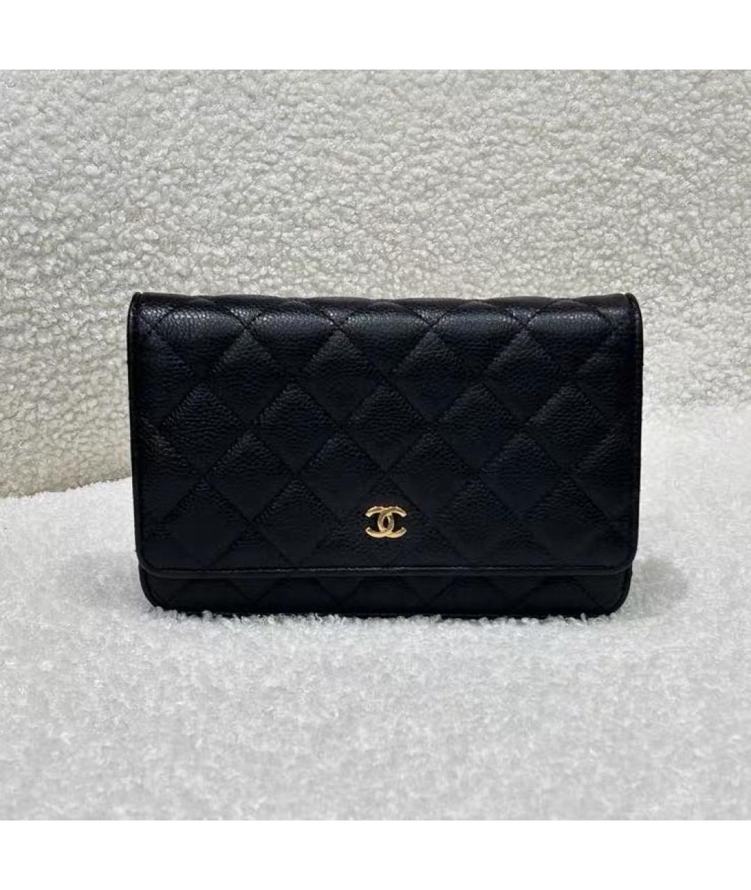 CHANEL Черная кожаная сумка через плечо, фото 7