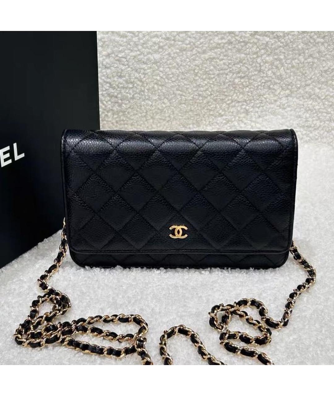 CHANEL Черная кожаная сумка через плечо, фото 2