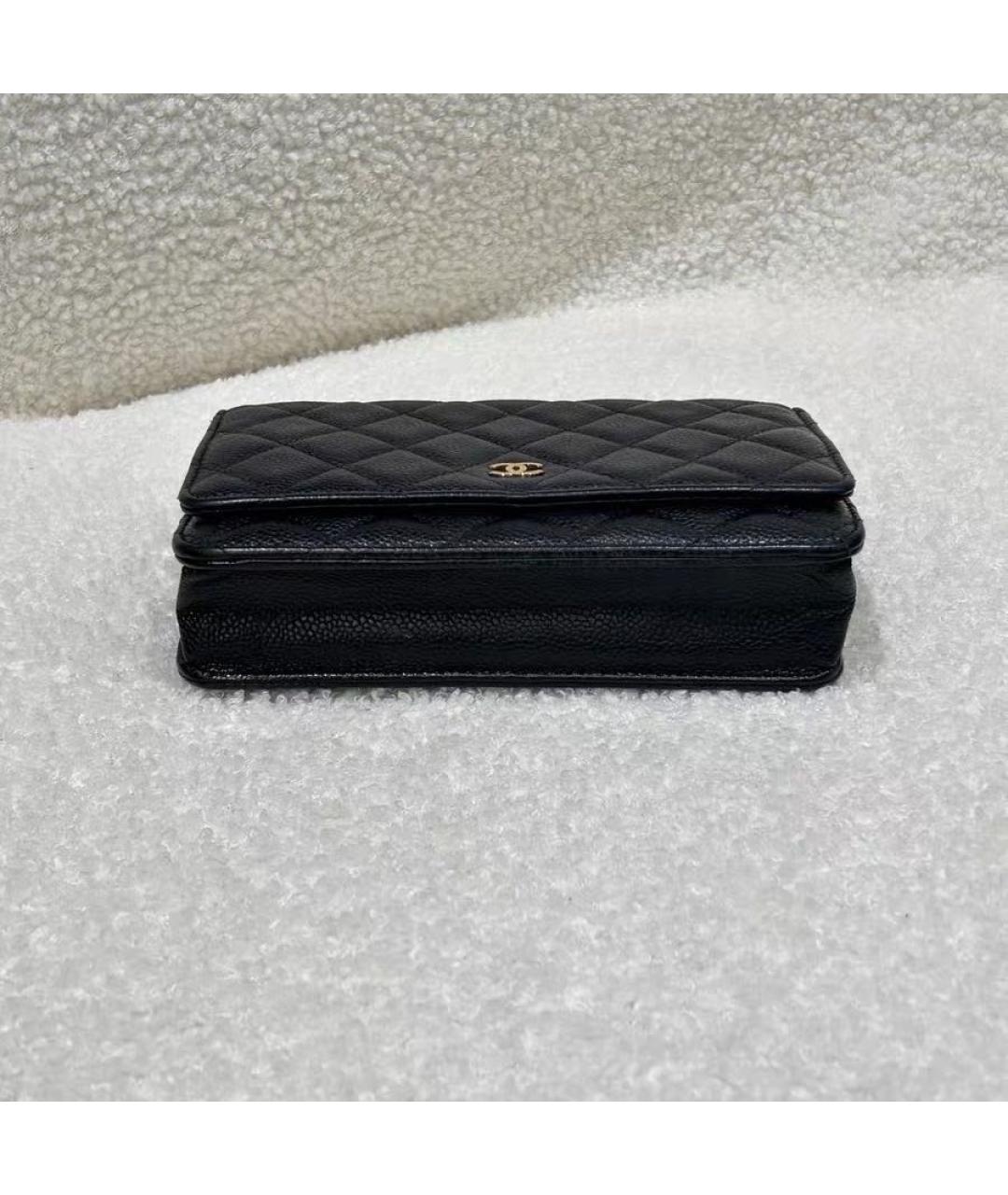 CHANEL Черная кожаная сумка через плечо, фото 5