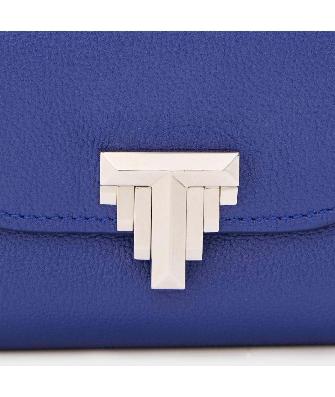 TIFFANY&CO Синий кожаный кошелек, фото 4