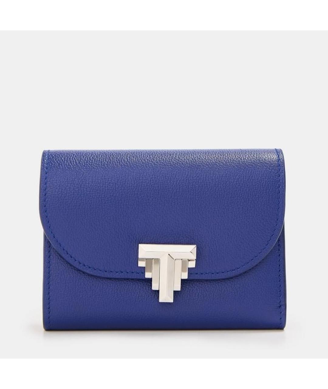 TIFFANY&CO Синий кожаный кошелек, фото 5