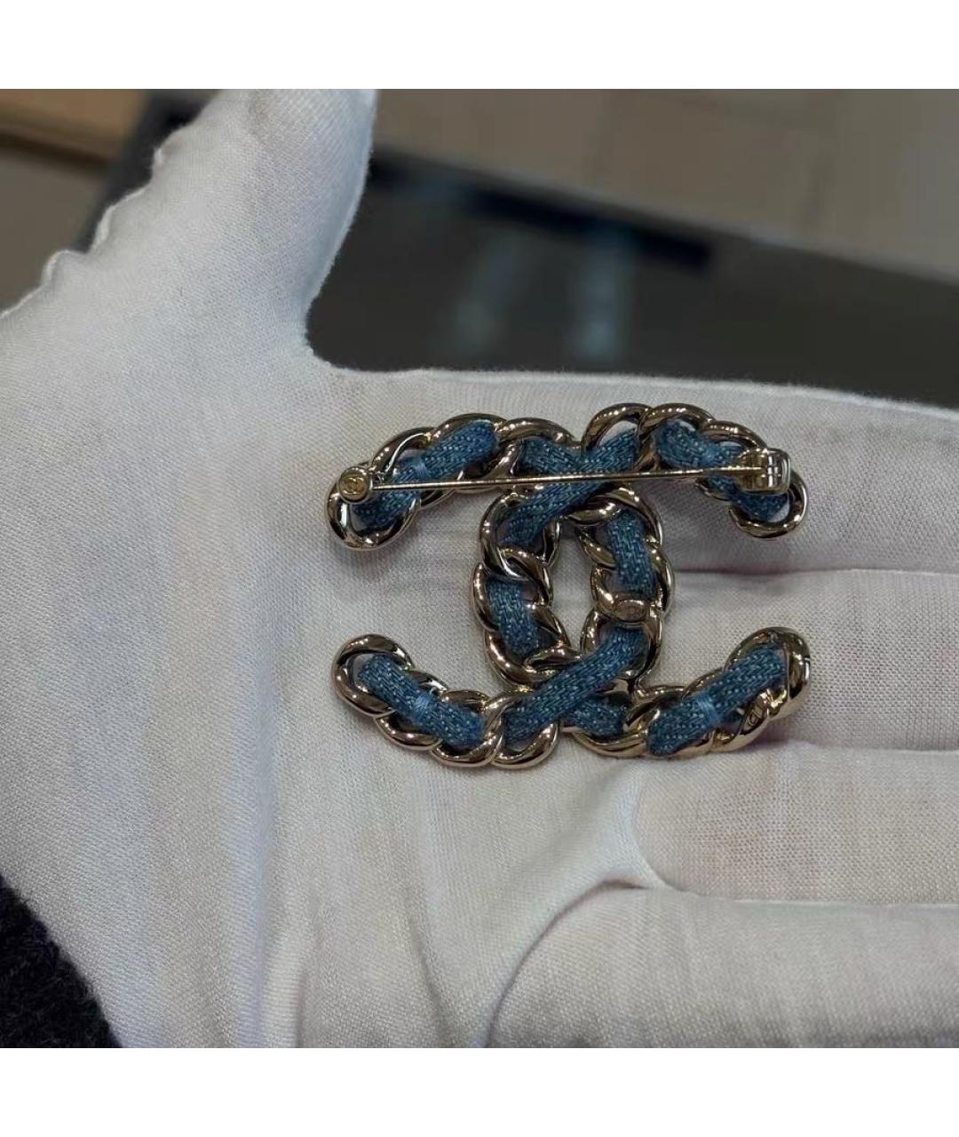 CHANEL Голубая булавка / брошь, фото 5