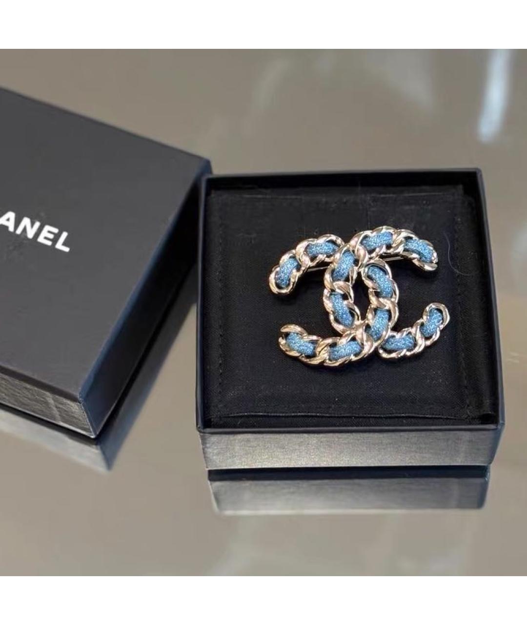 CHANEL Голубая булавка / брошь, фото 6