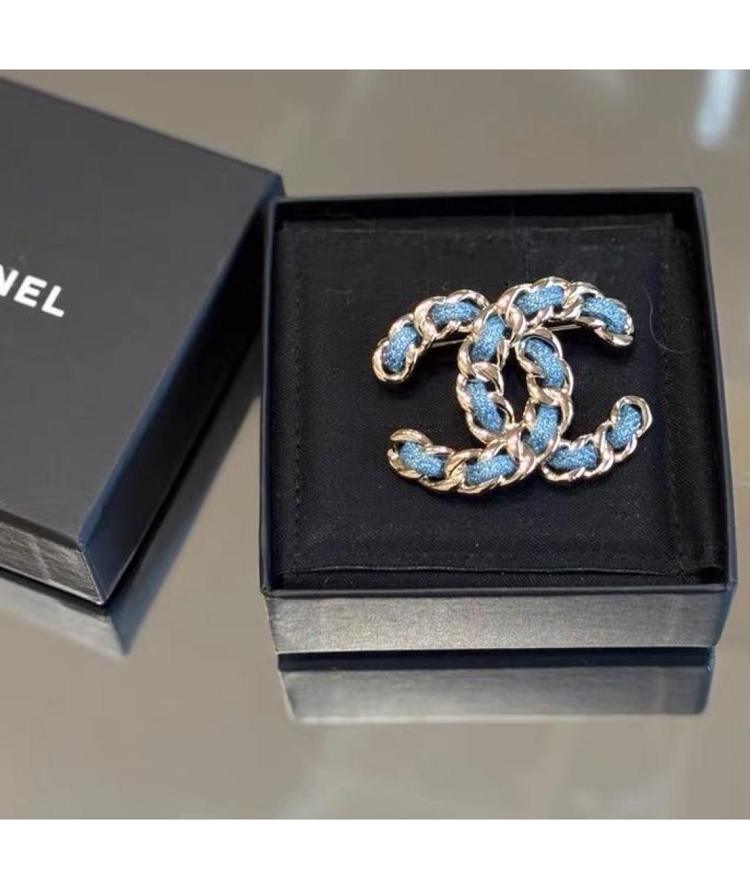 CHANEL Голубая булавка / брошь, фото 2
