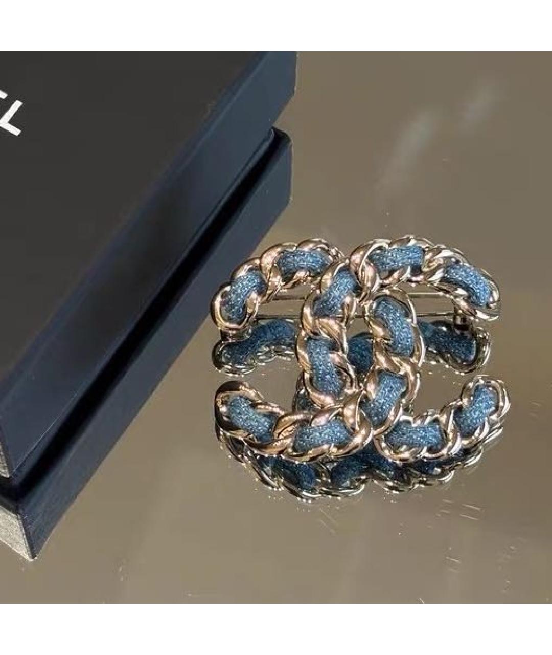 CHANEL Голубая булавка / брошь, фото 3