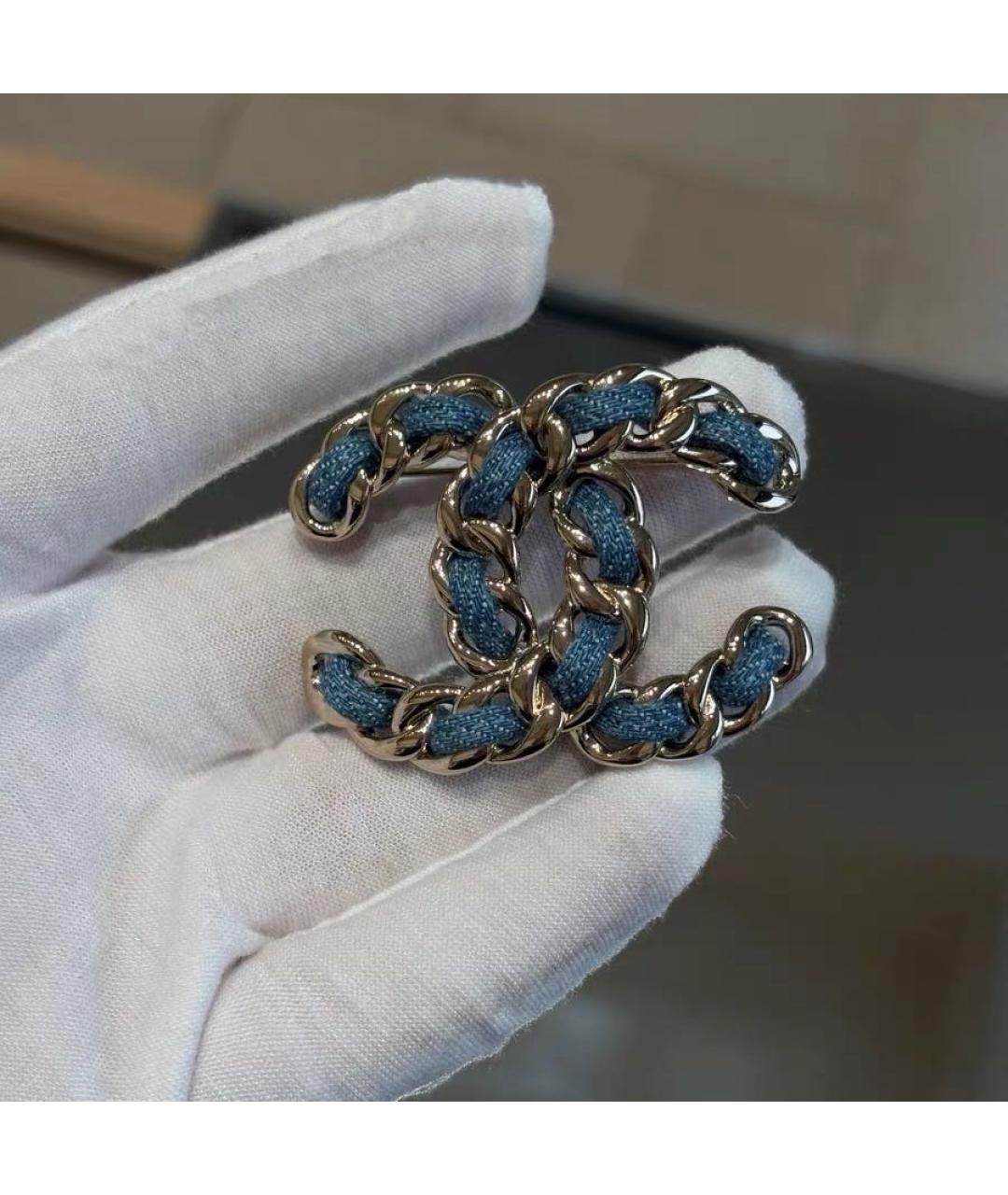 CHANEL Голубая булавка / брошь, фото 4