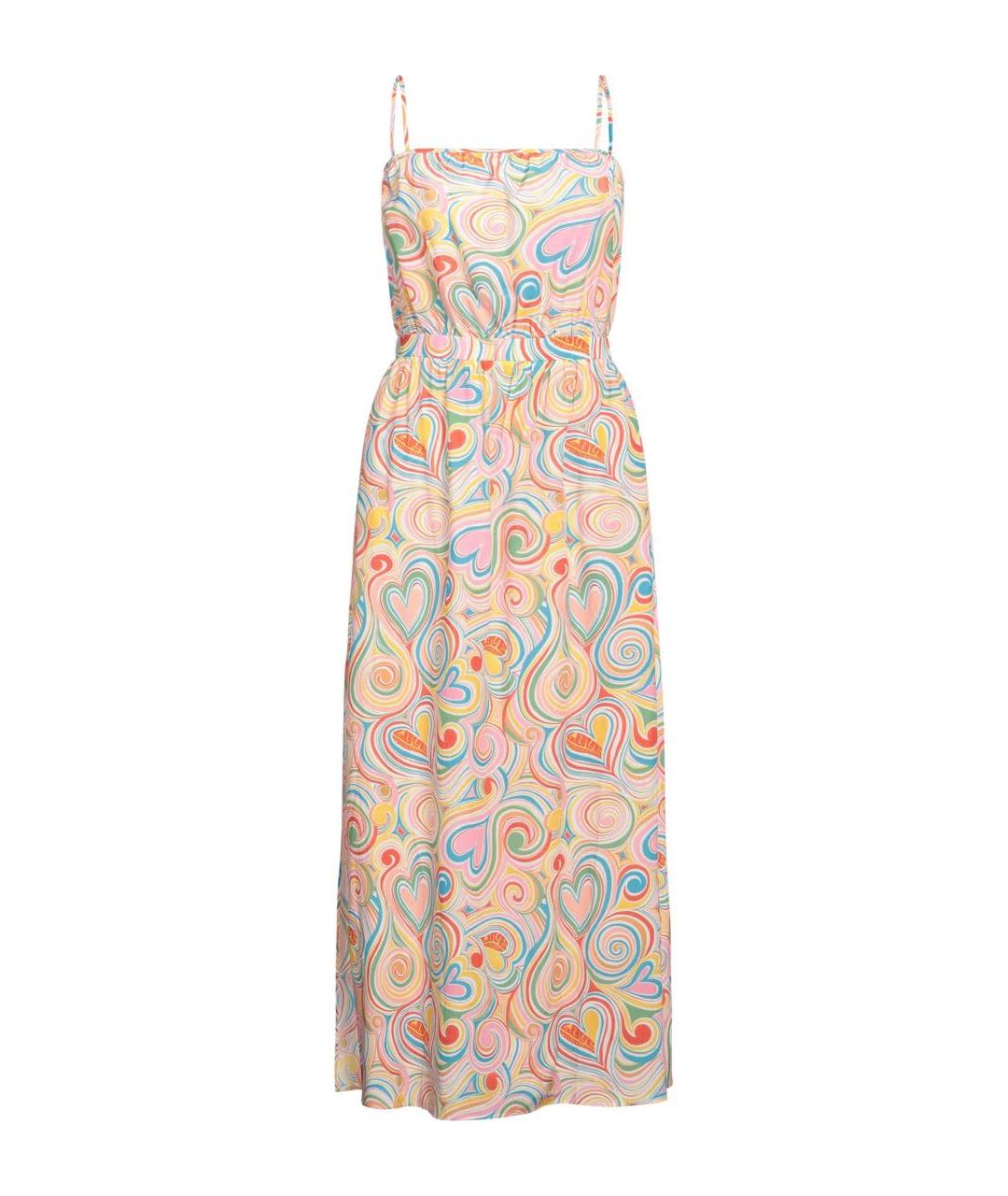 LOVE MOSCHINO Мульти хлопковое повседневное платье, фото 9