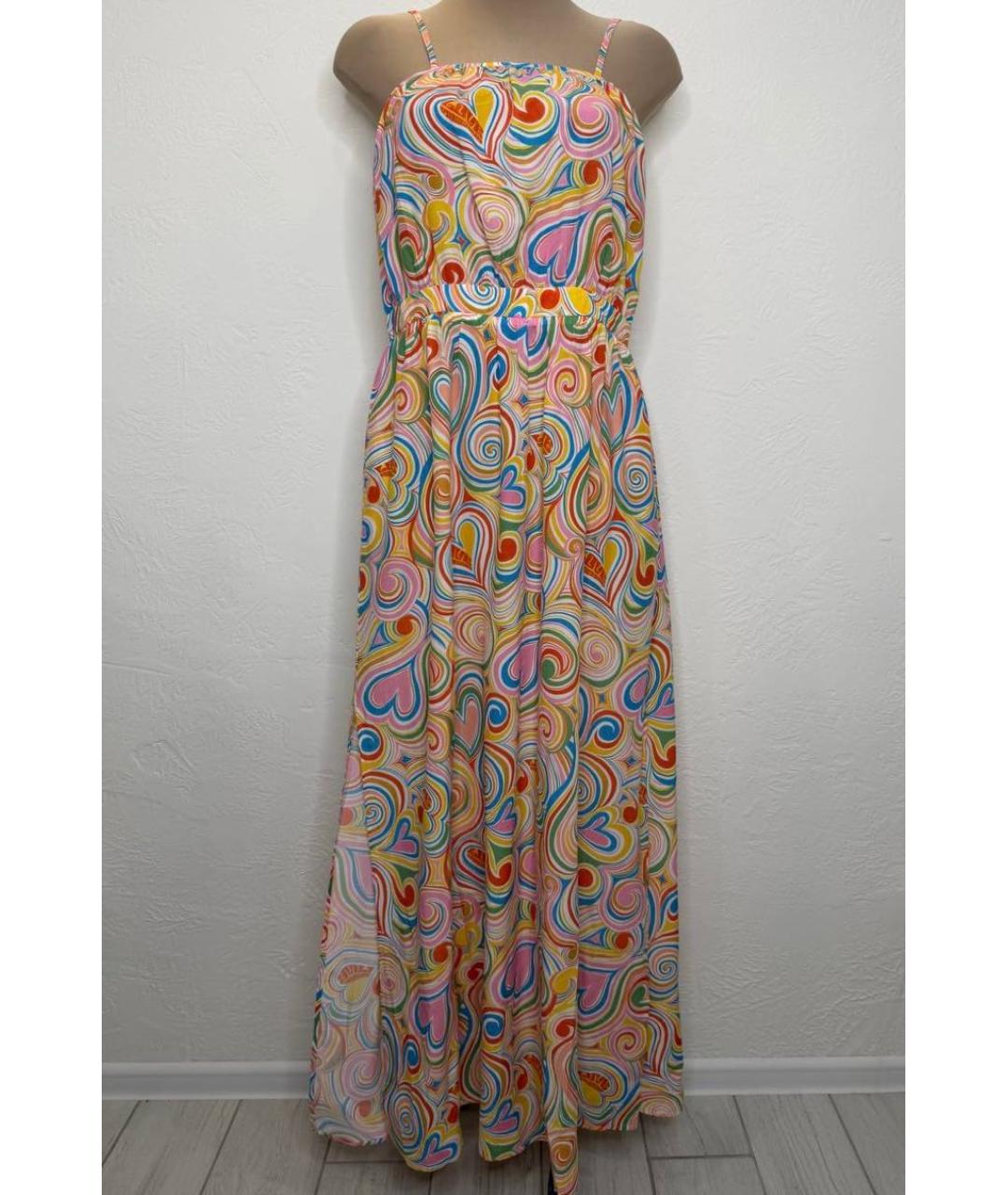 LOVE MOSCHINO Мульти хлопковое повседневное платье, фото 3