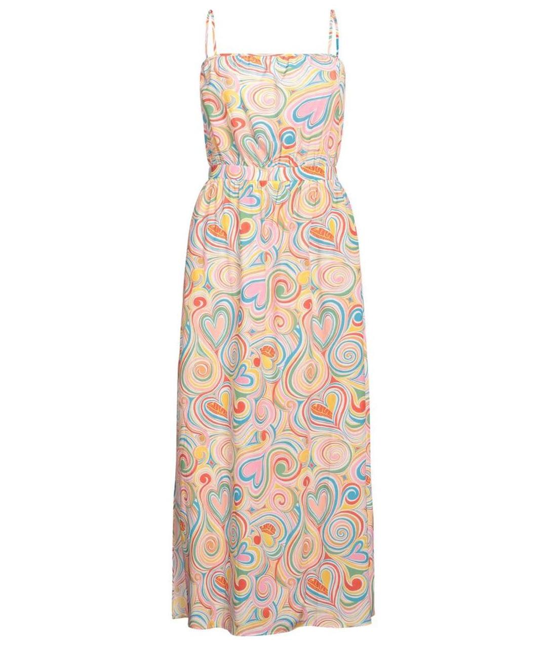 LOVE MOSCHINO Мульти хлопковое повседневное платье, фото 1