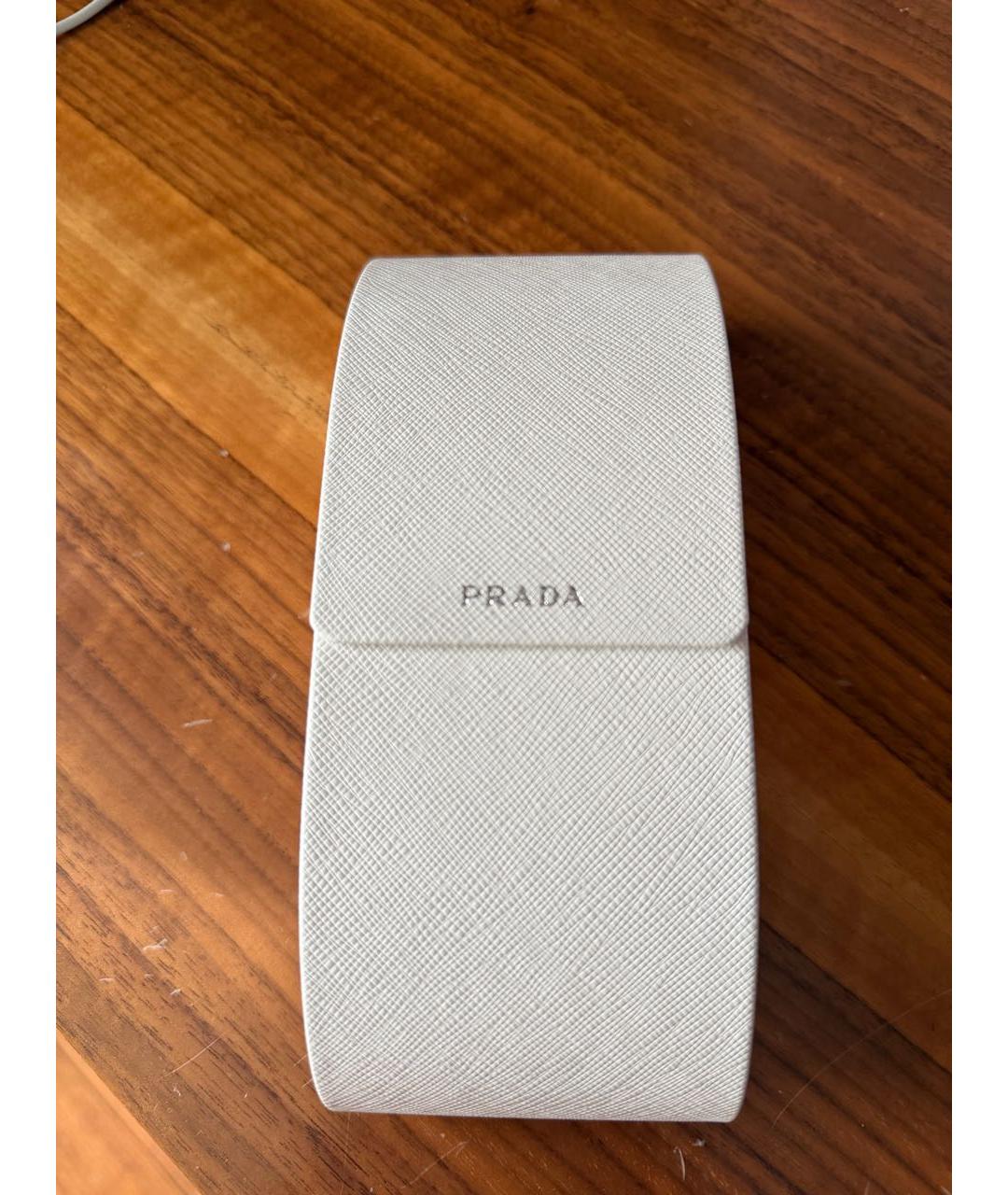 PRADA Белые пластиковые солнцезащитные очки, фото 5