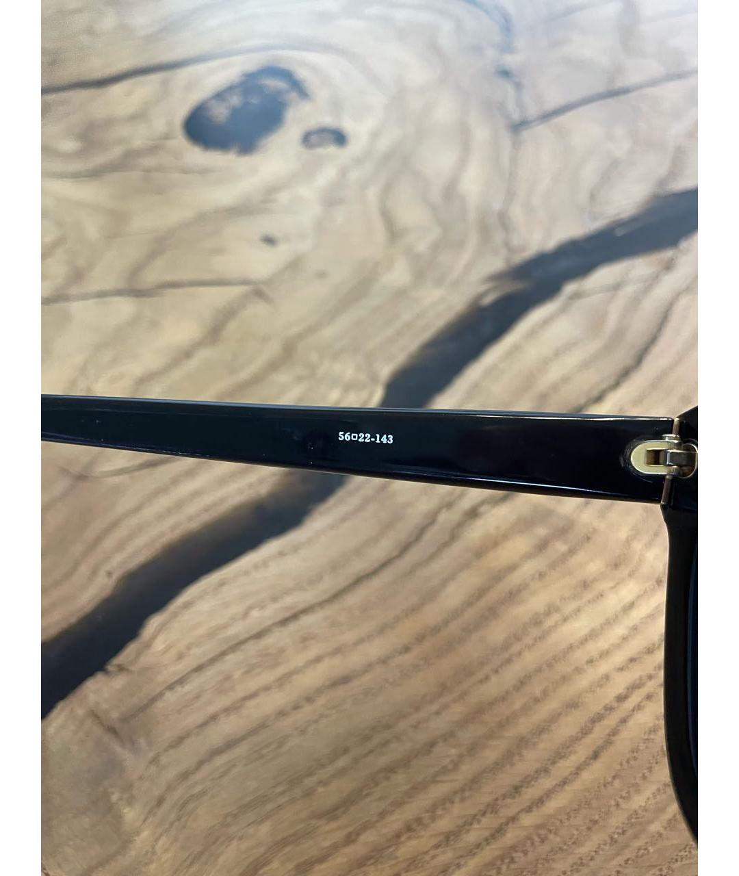 LINDA FARROW Черные пластиковые солнцезащитные очки, фото 7