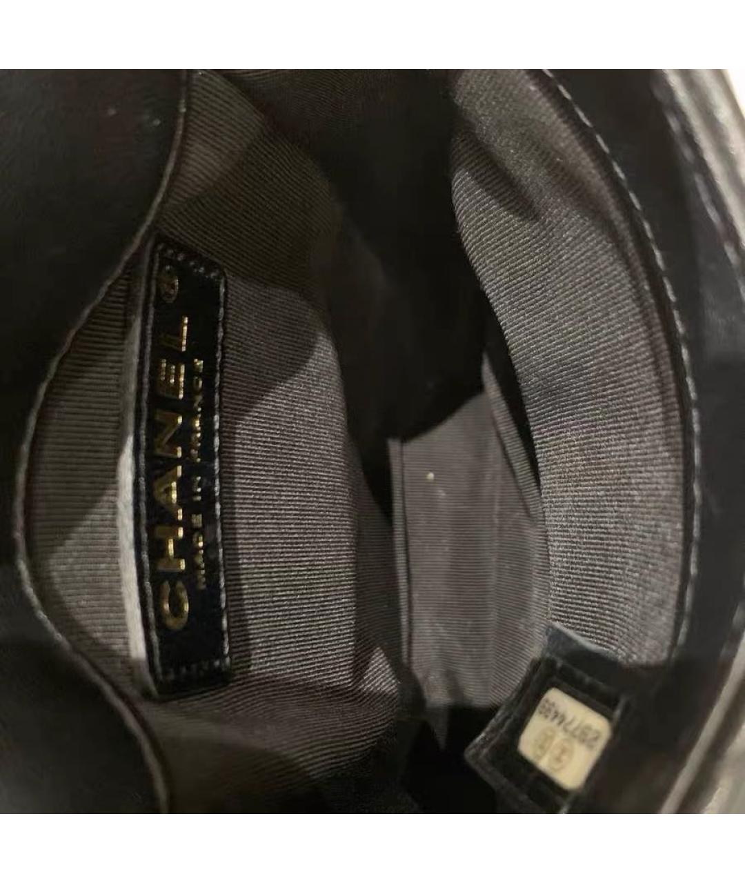 CHANEL Черная кожаная сумка через плечо, фото 7