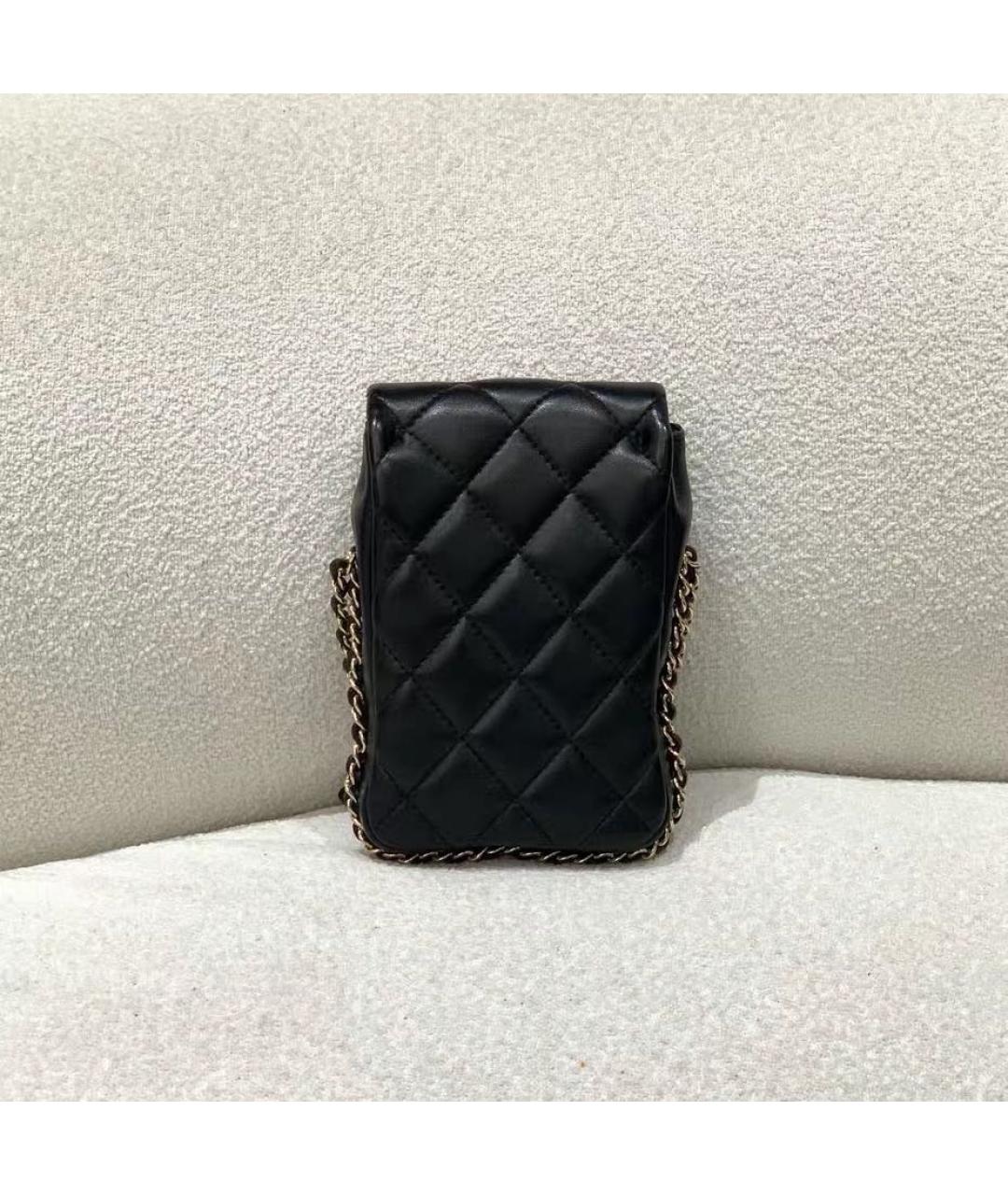 CHANEL Черная кожаная сумка через плечо, фото 3