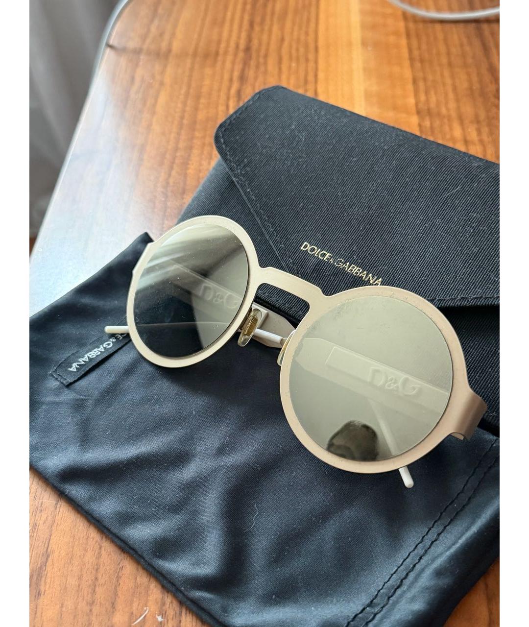 DOLCE&GABBANA Хаки пластиковые солнцезащитные очки, фото 5