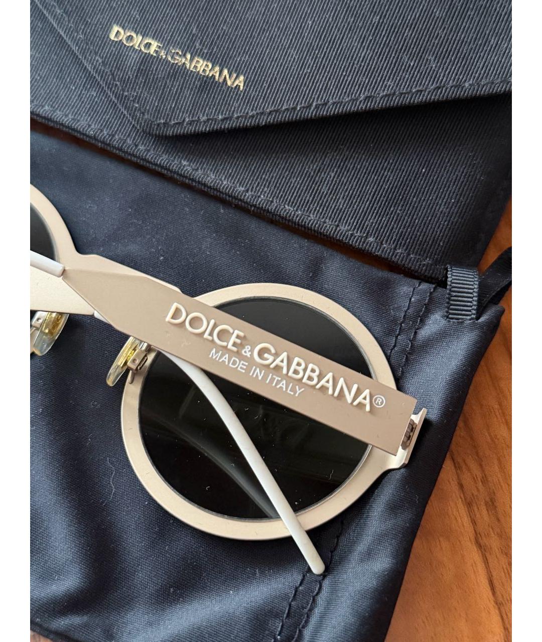 DOLCE&GABBANA Хаки пластиковые солнцезащитные очки, фото 3
