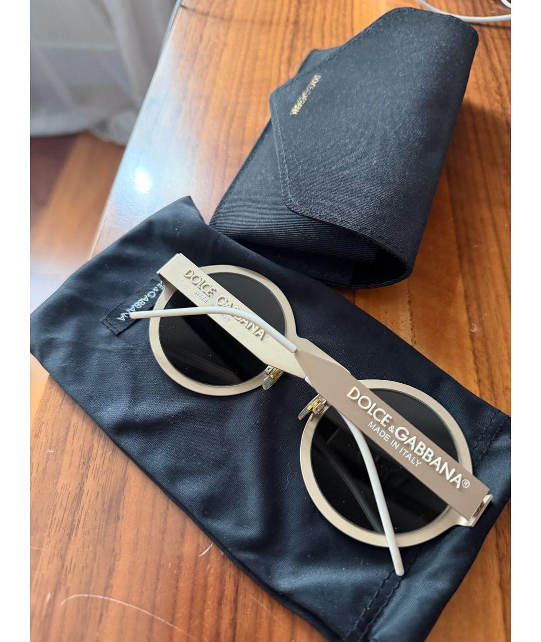 DOLCE&GABBANA Хаки пластиковые солнцезащитные очки, фото 4