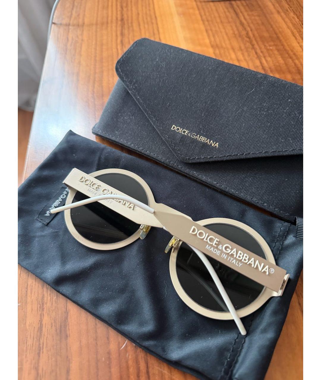 DOLCE&GABBANA Хаки пластиковые солнцезащитные очки, фото 2