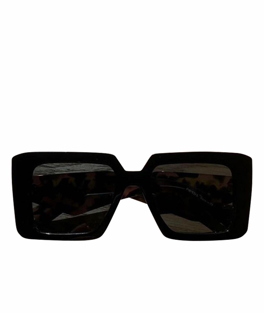 PRADA Коричневые пластиковые солнцезащитные очки, фото 1