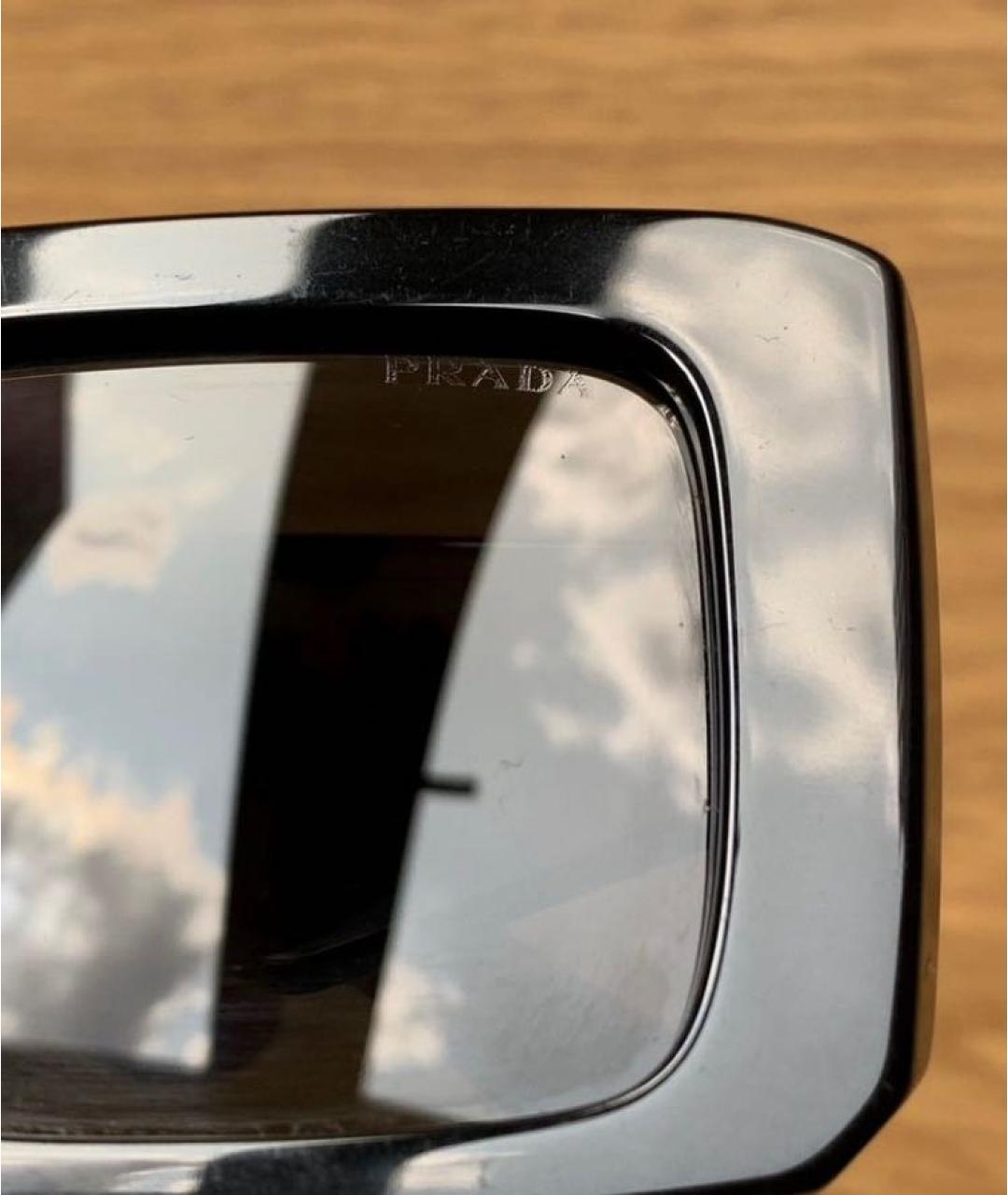 PRADA Коричневые пластиковые солнцезащитные очки, фото 6
