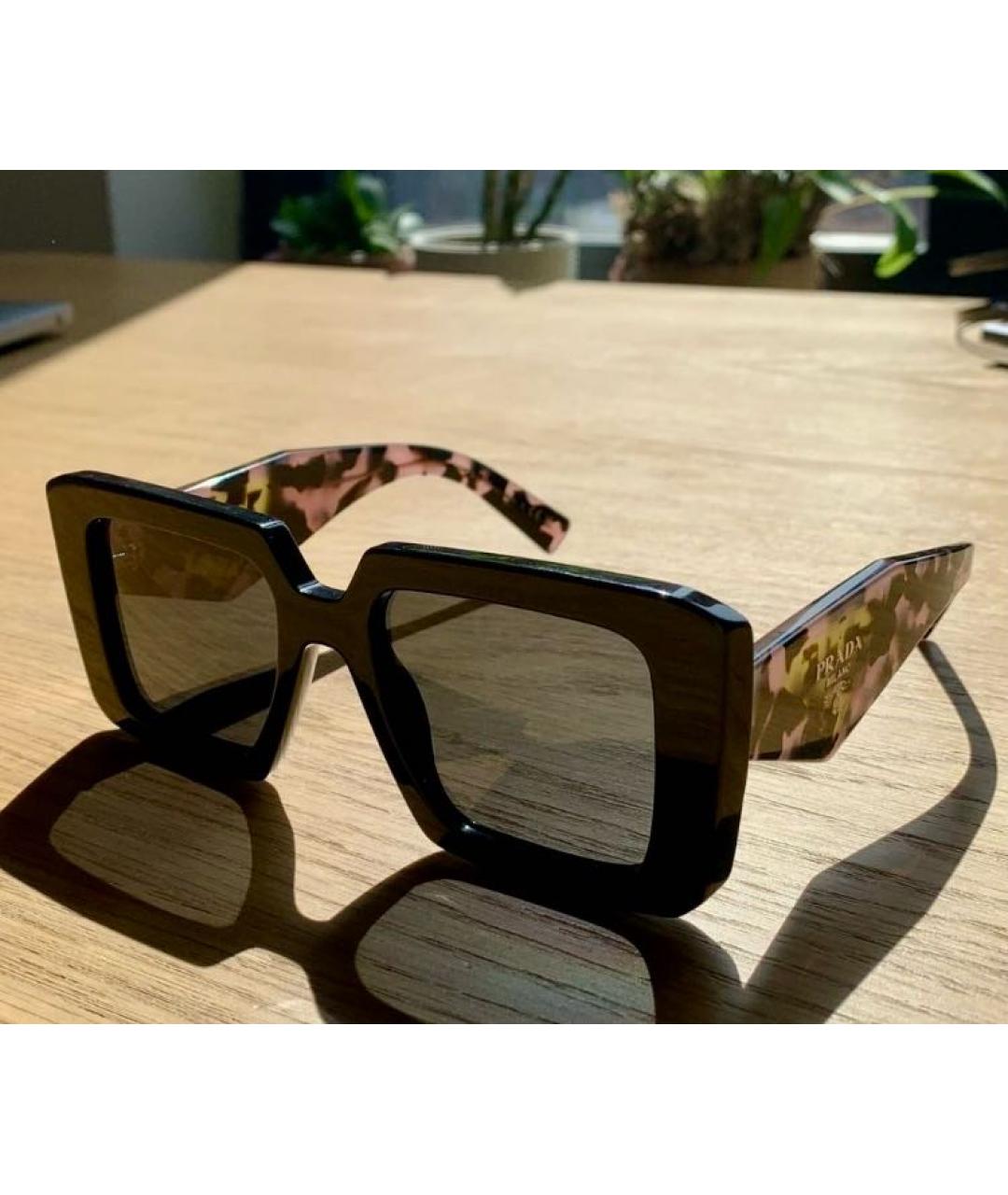 PRADA Коричневые пластиковые солнцезащитные очки, фото 2