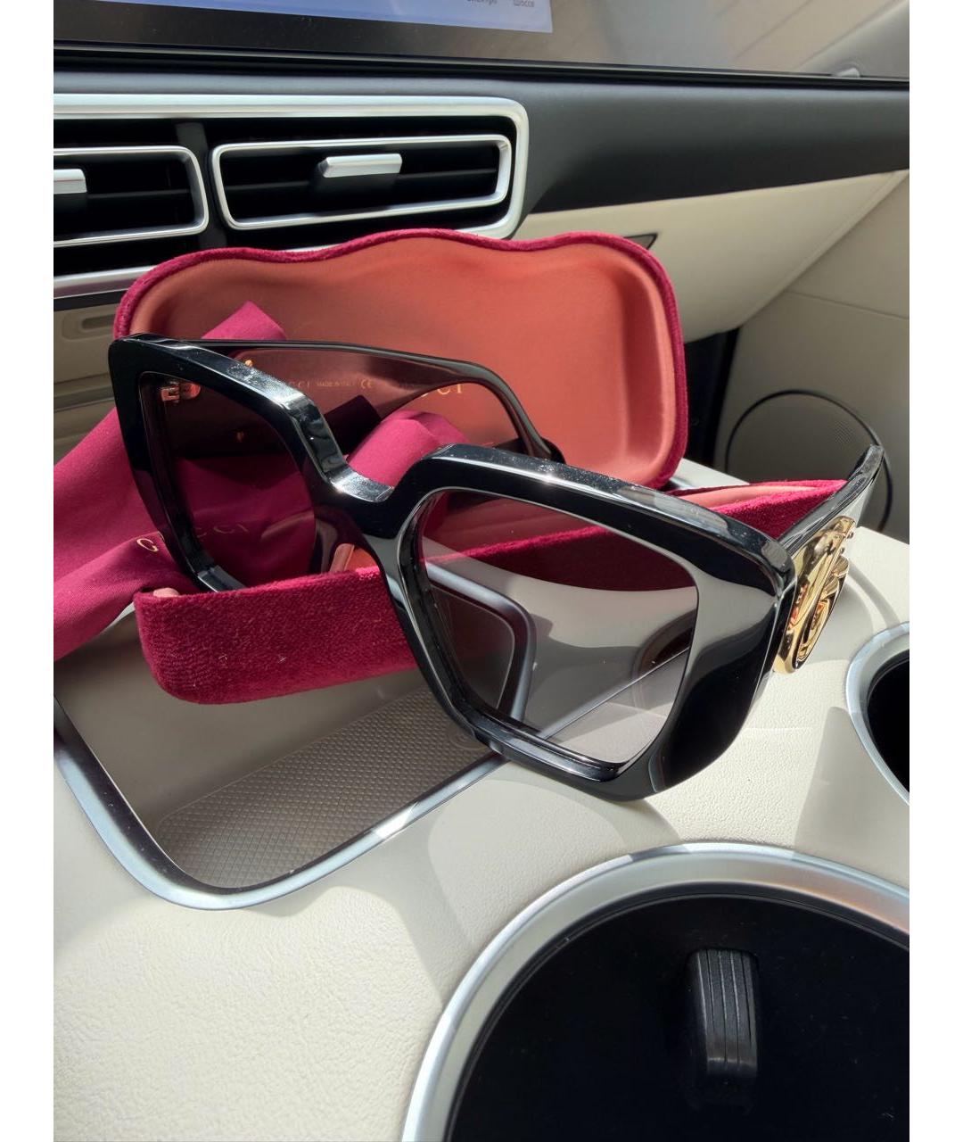 GUCCI Черные пластиковые солнцезащитные очки, фото 2