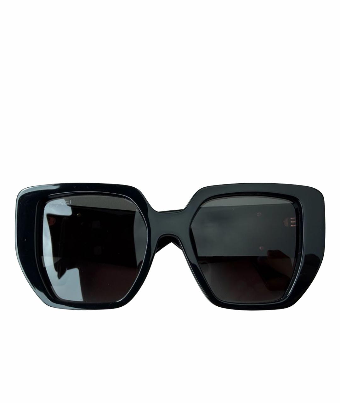 GUCCI Черные пластиковые солнцезащитные очки, фото 1